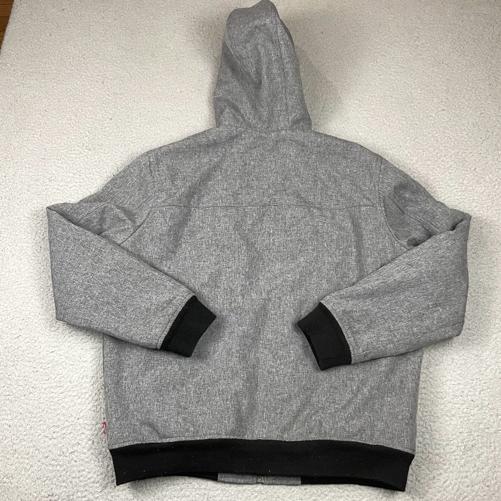 Levi's Levis Jacket Mens L Gray Sherpa Lined Hooded Trucker Pockets Coat Outdoor Soft Shell Jacket L Mens Regular Gray Levi’s Trucker Jacket Size US L / EU 52-54 / 3 - 7 Thumbnail