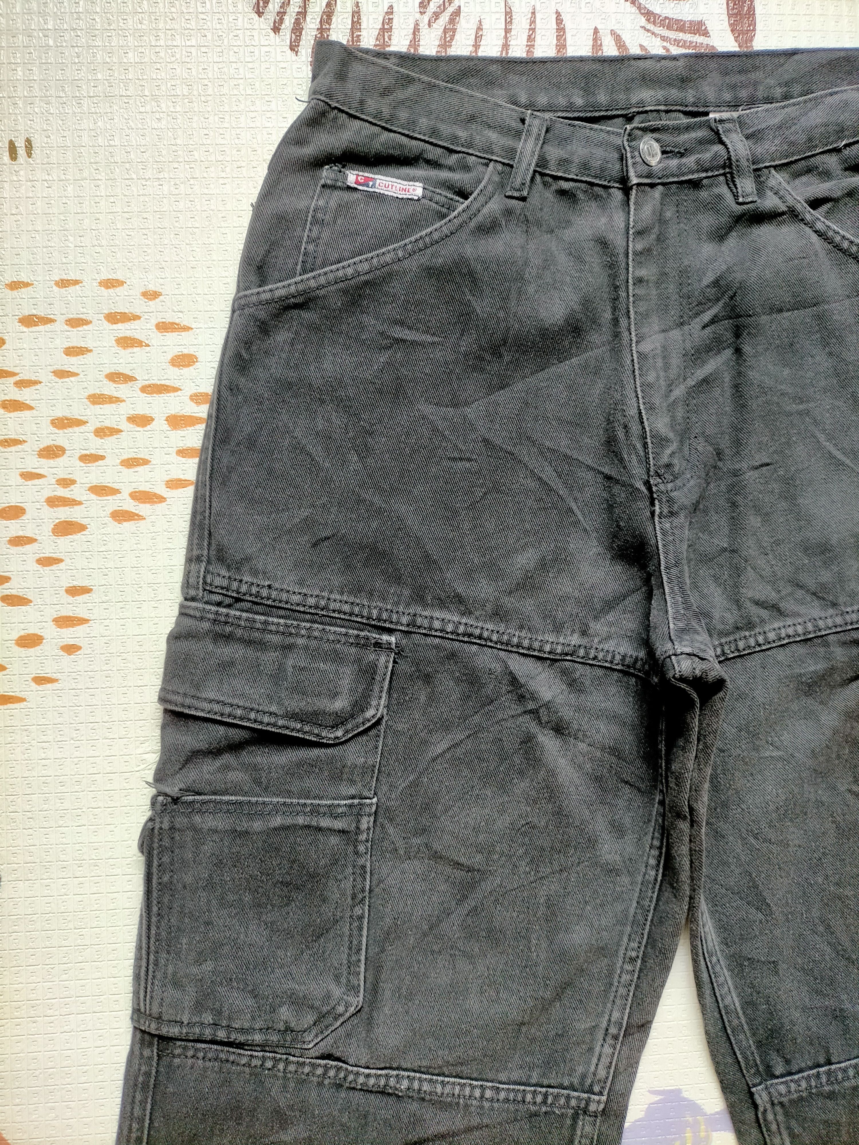 JNCO CUT LINE Jeans Cargo Multipocket Baggy Skater Jeans Size US 32 / EU 48 - 6 Thumbnail