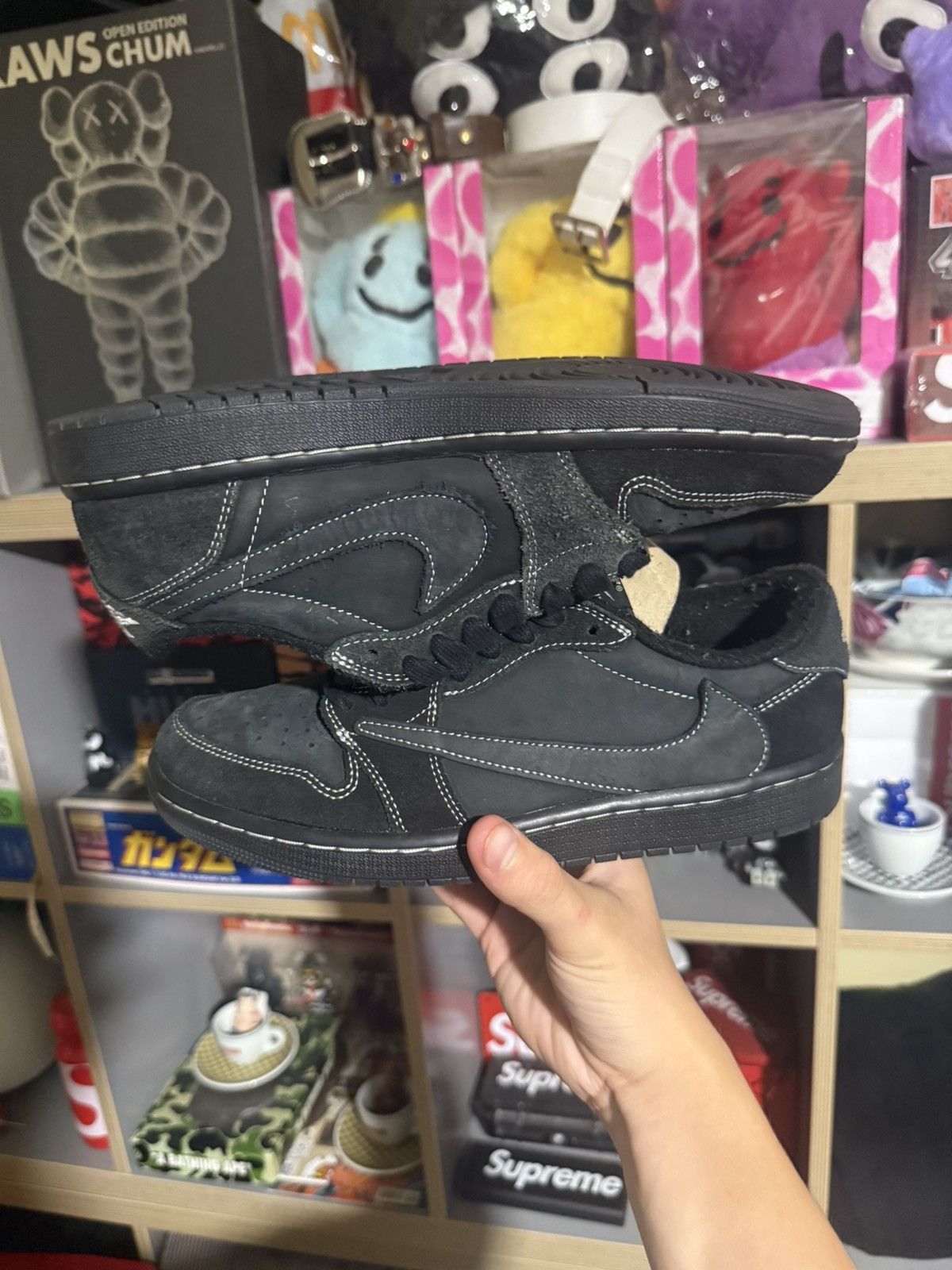 Nike × Travis Scott Air Jordan 1 Low Travis Scott Black Phantom Size US 8 / EU 41 - 6 Thumbnail