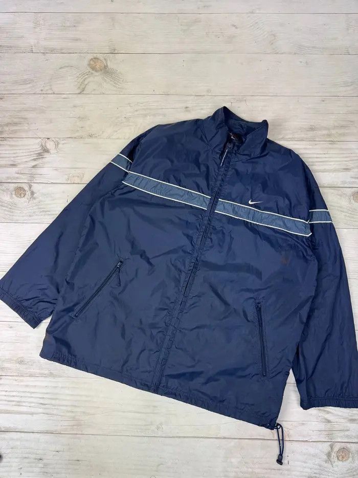Nike Vintage Nike Nylon Track Jacket 00s Striped Size US L / EU 52-54 / 3 - 1 Thumbnail