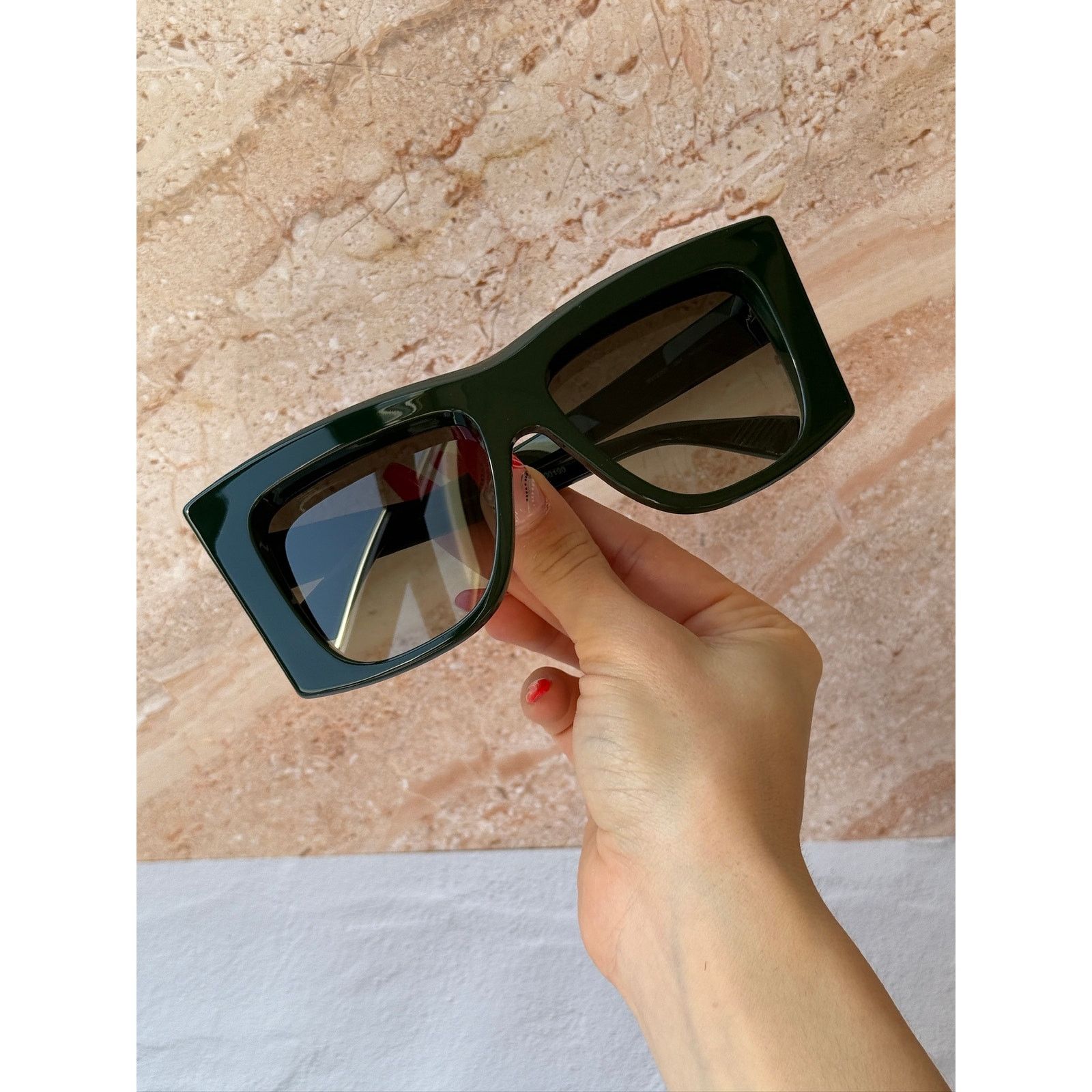 Bottega Veneta NEW Bottega Veneta BV1270S Green Oversized Sunglasses Size ONE SIZE - 7 Thumbnail