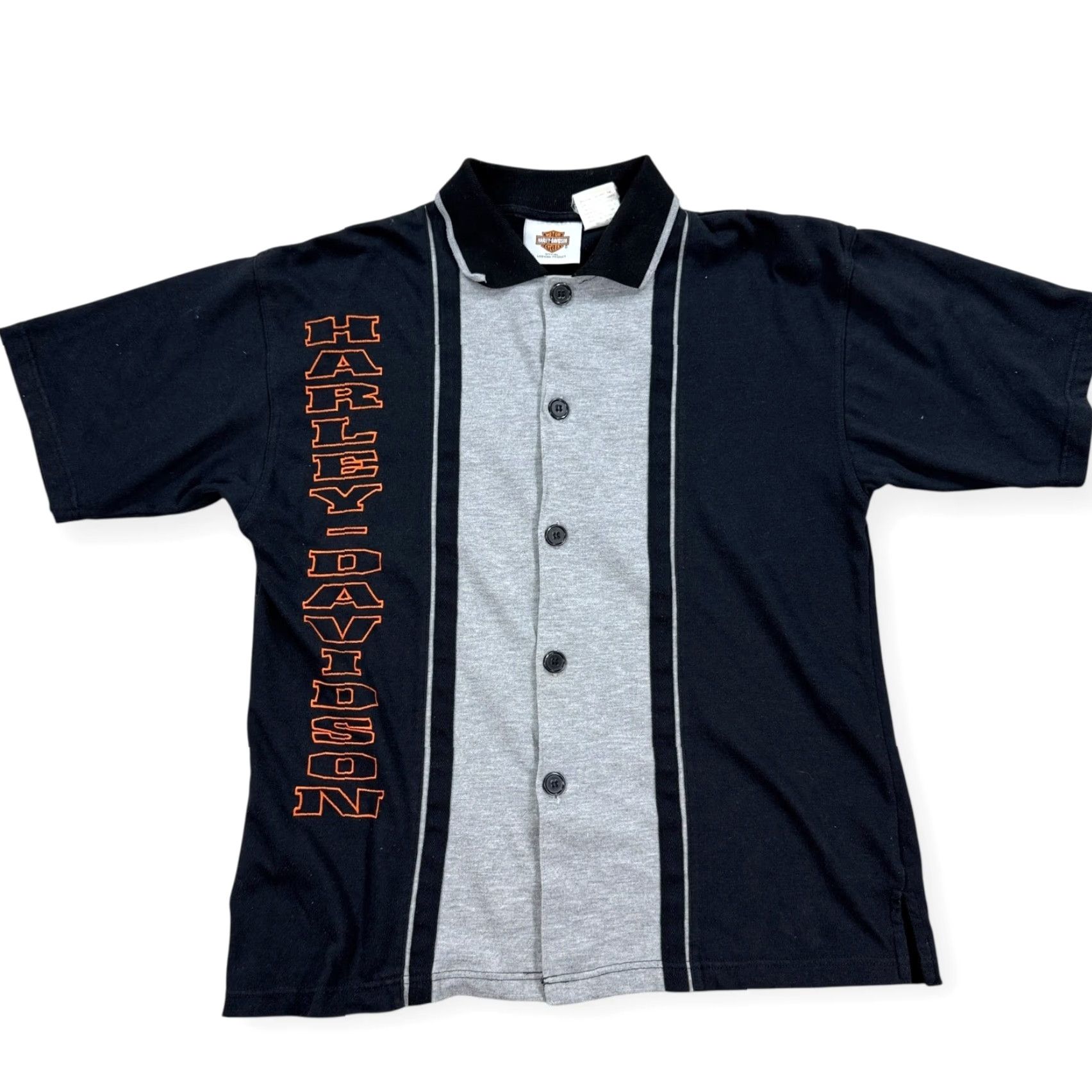 Harley Davidson Harley Davidson Shirt Mens M Black Gray Bowling Polo Button Down Biker Grunge Size US M / EU 48-50 / 2 - 2 Thumbnail