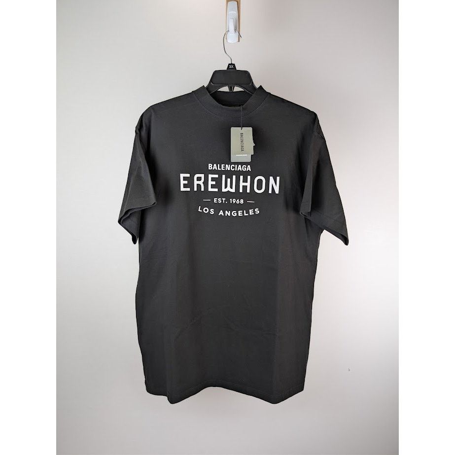 Balenciaga o1rshd1 Q:2 / Erewhon Collab Vintage Jersey T-Shirt in Black Size US M / EU 48-50 / 2 - 1 Thumbnail