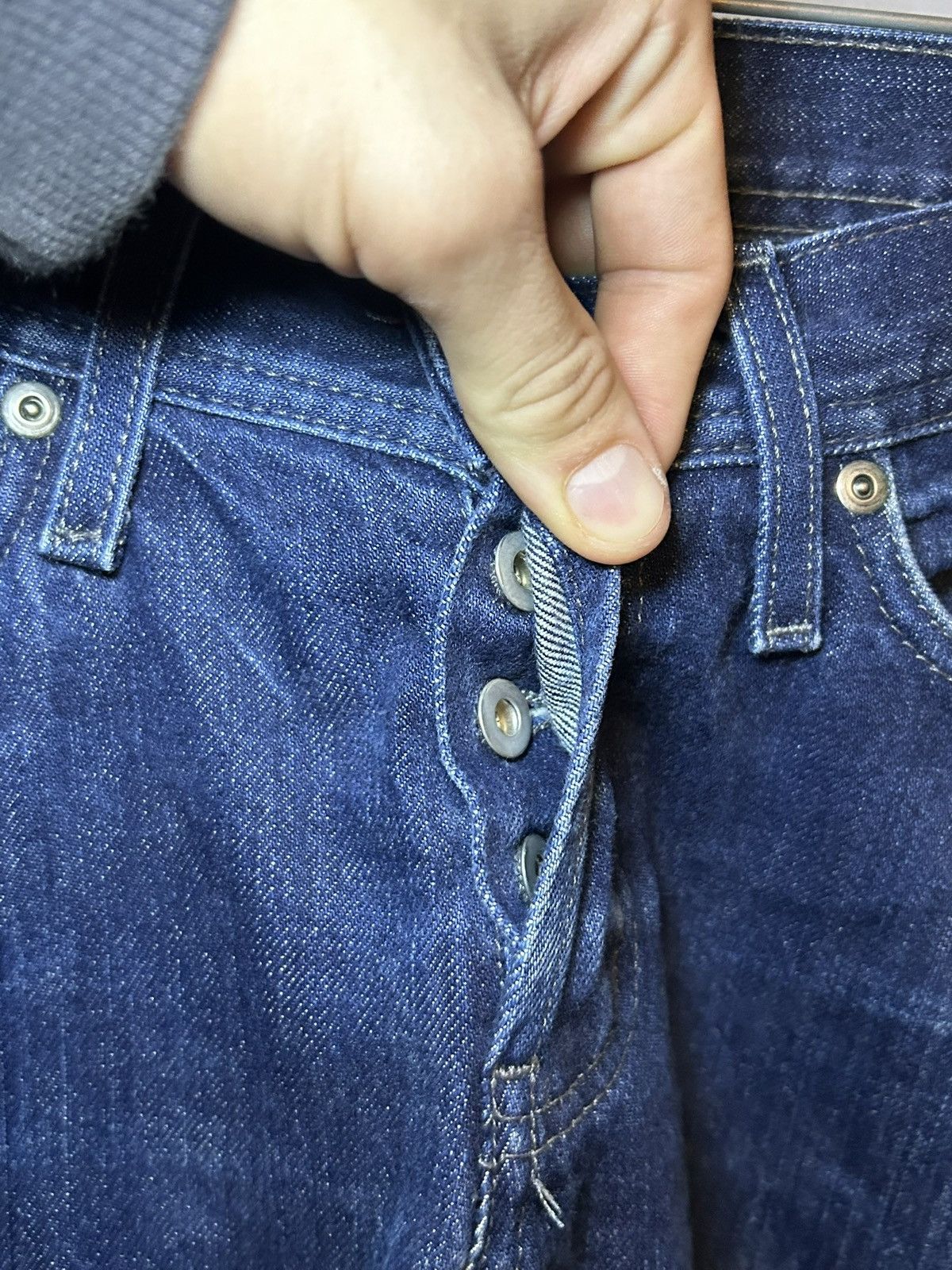 Naked & Famous Vintage Naked and Famous raw salvage denim skinny jeans Size US 32 / EU 48 - 9 Thumbnail