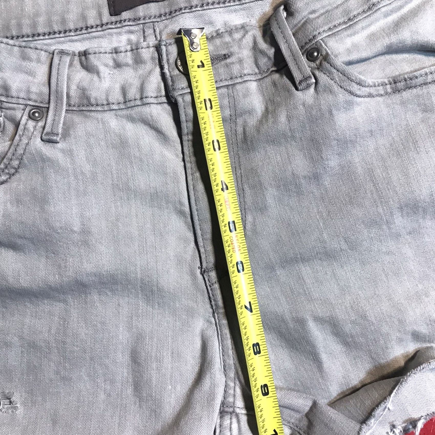 Levi's Levi's Demi Curve Cut Off Shorts Faded Gray Denim Womens Tag 29 Raw Hem 5-Pocket 3in Inseam Regular Rise 9in Vintage No Size 29" - 7 Thumbnail