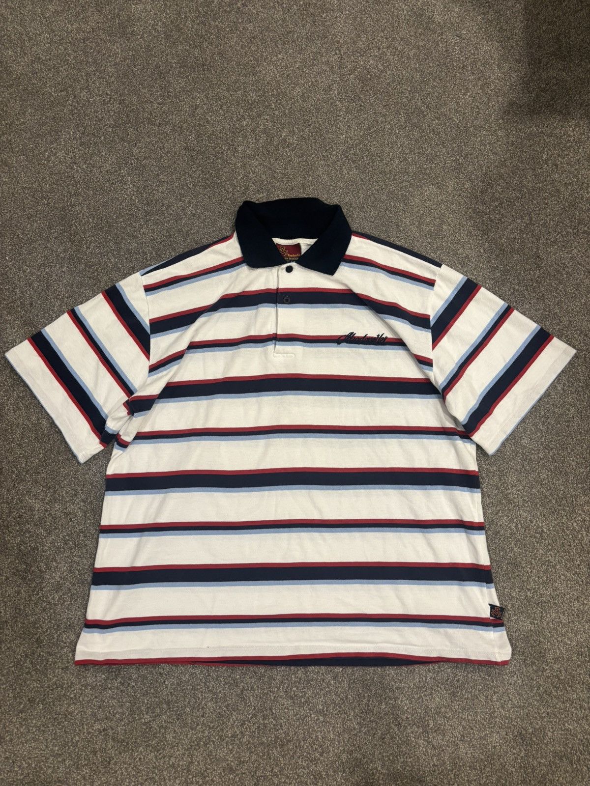 Akademiks AKADEMIKS Oversized Stripe Polo Shirt Size US XXL / EU 58 / 5 - 1 Thumbnail
