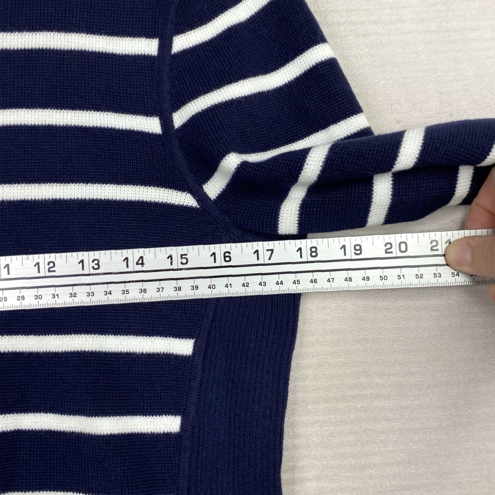 Ralph Lauren Ralph Lauren Active Cardigan Womens L Blue Pink Hooded Full Zip 90s Nautical Stripe Knit Lightweight Sweater Size L / US 10 / IT 46 - 7 Thumbnail