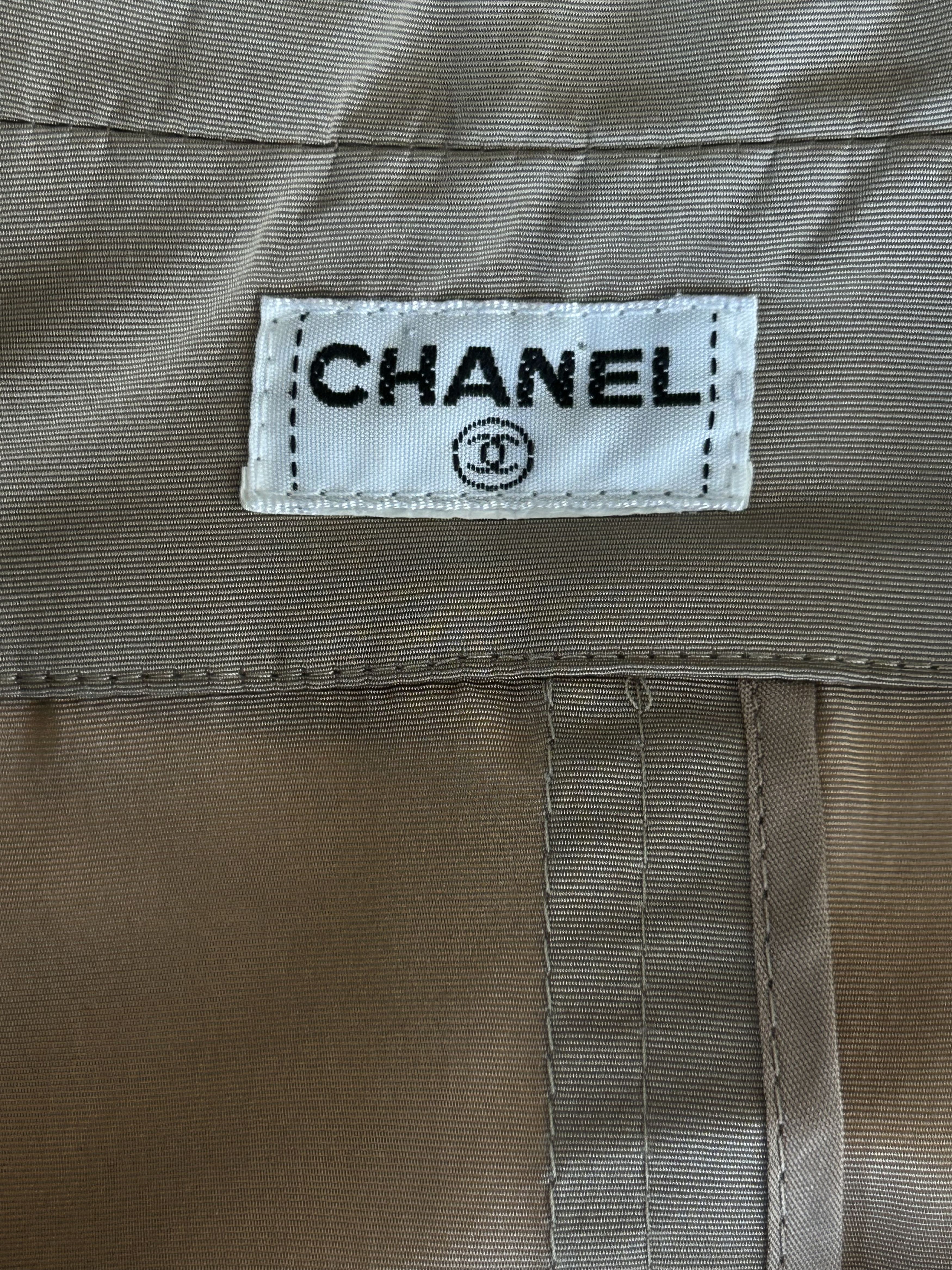 Chanel Chanel Beige Women's Trench Coat Size L / US 10 / IT 46 - 3 Thumbnail