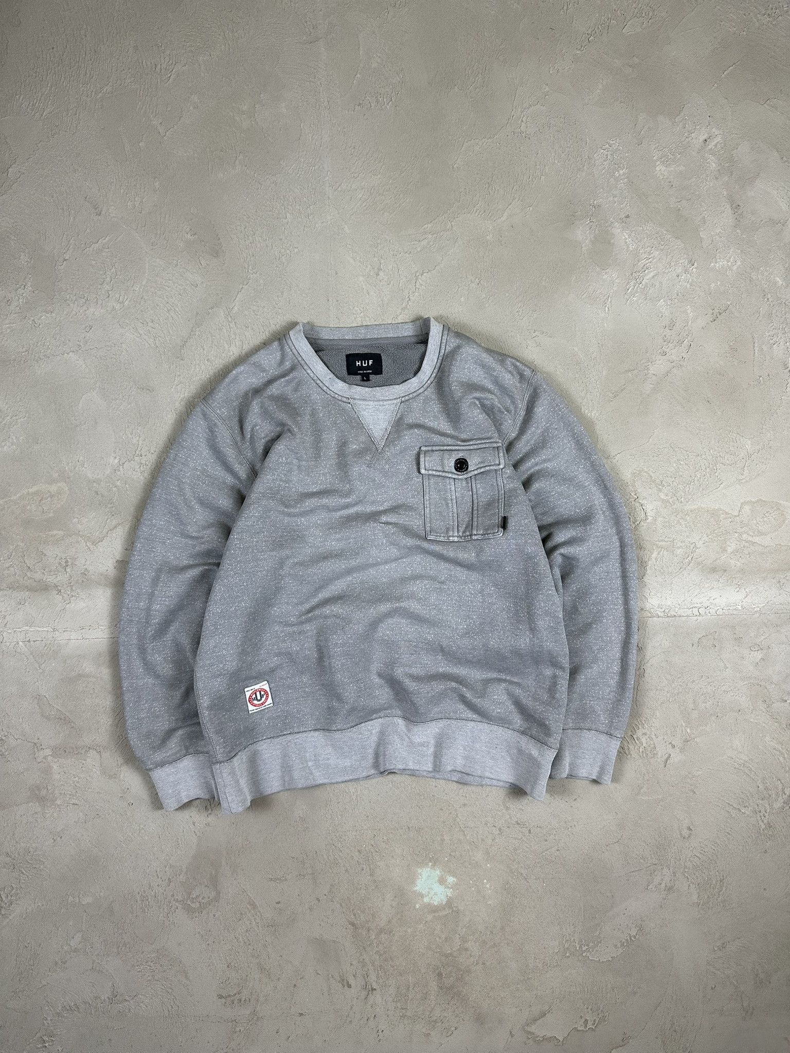 Huf Vintage HUF Pocket Boxy Sweatshirt Crewneck Size US L / EU 52-54 / 3 - 1 Thumbnail