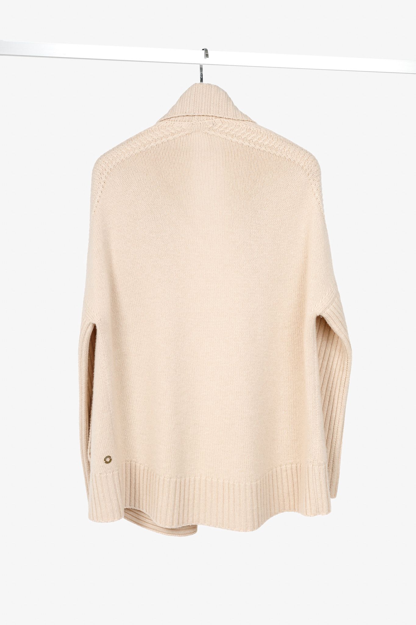 Loro Piana Loro Piana Cream Cashmere Open-Front Shawl Cardigan Size S / US 4 / IT 40 - 2 Thumbnail