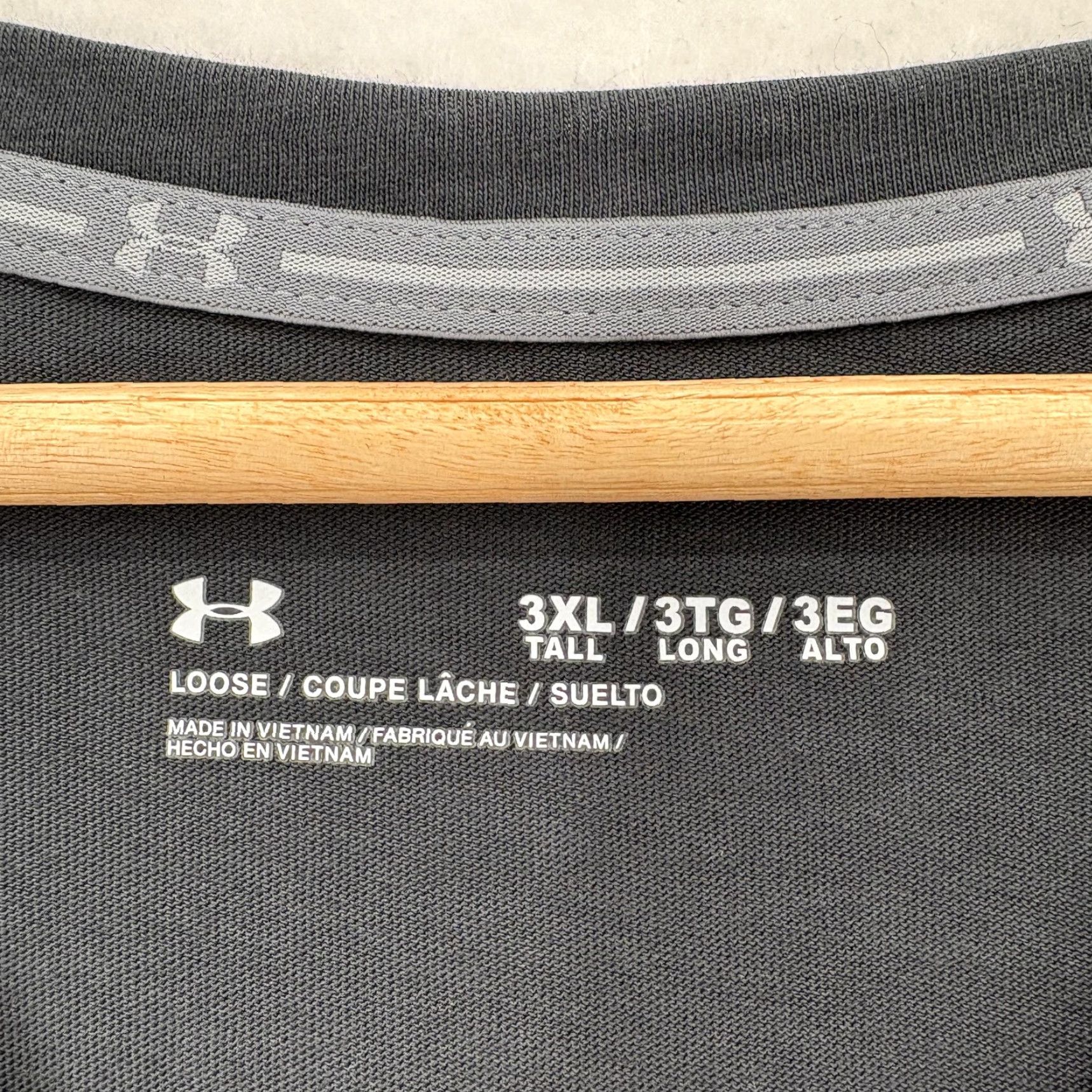 Under Armour VINTAGE Under Armour Shirt Mens 3XLT Black UA Athletics Short Sleeve Performance Tee Top Size US XXL / EU 58 / 5 - 4 Thumbnail