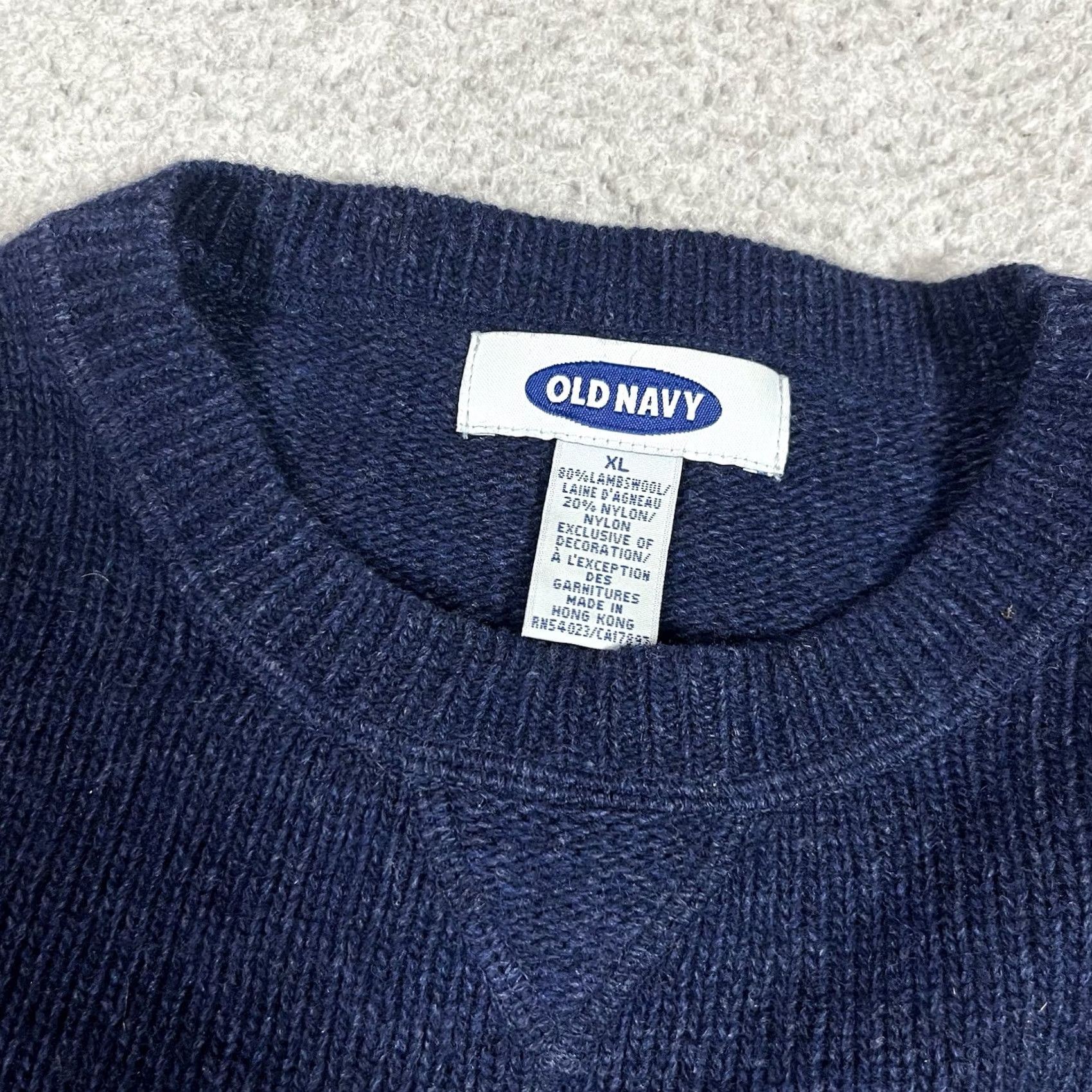 Old Navy VINTAGE Old Navy SweatER Mens XL Pullover Crew Neck Wool Nylon Blue 80s 90s Preppy Logo Shirt Sweater Size US XL / EU 56 / 4 - 2 Thumbnail