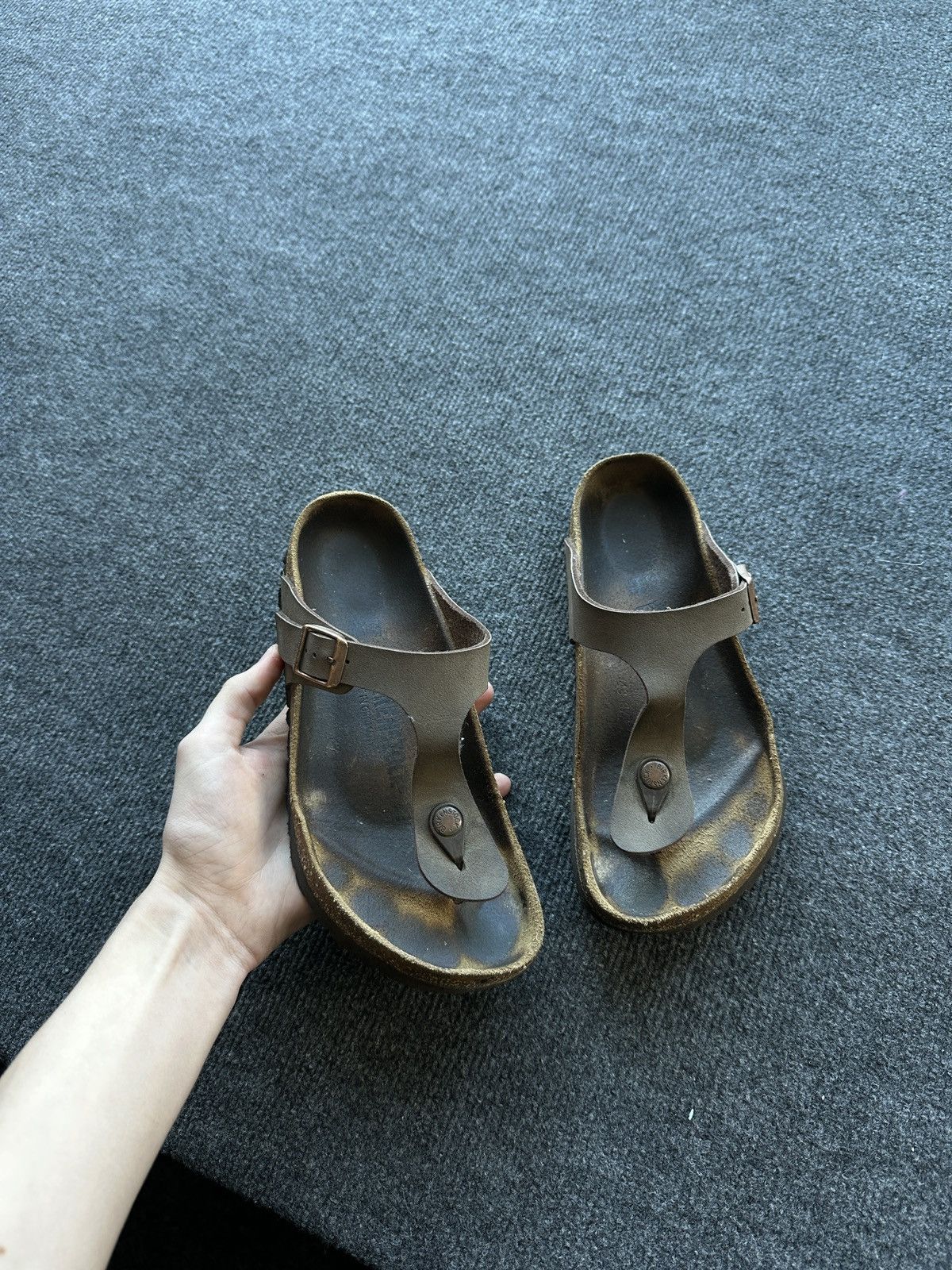 Birkenstock VNTG🚨 BIRKENSTOCK BROWN LUXURY Y2K RARE WOMEN SLIDES Size US 7 / IT 37 - 1 Thumbnail