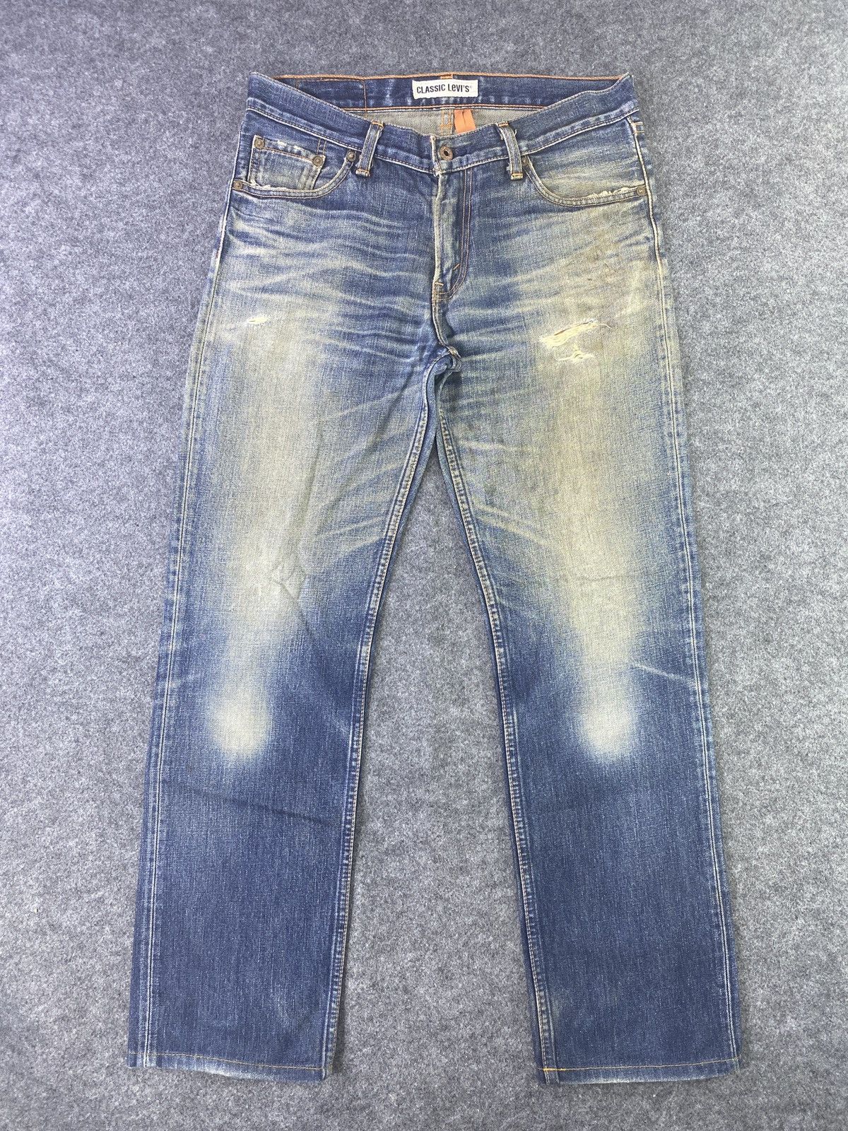 Jean × Levi's × Vintage VINTAGE CLASSIC LEVIS 502 DISTRESS BLUE WASH JEANS - J907 Size US 33 - 1 Thumbnail
