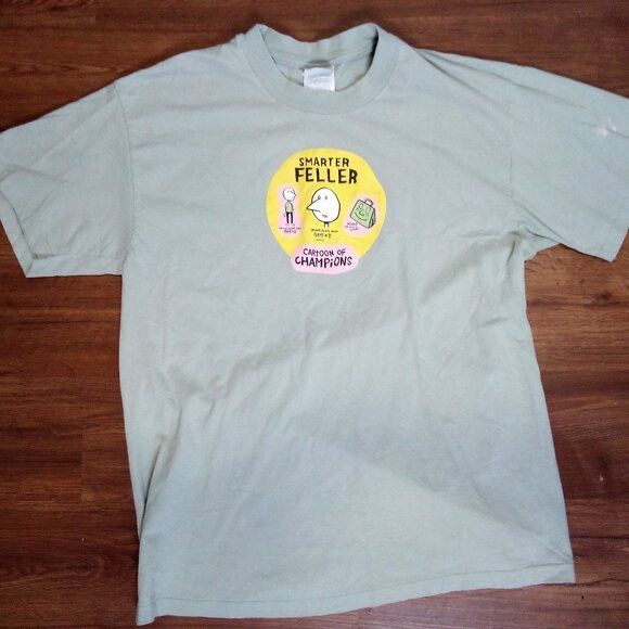 Hanes Vintage Smarter Feller Cartoon Of Champions Eggers T-Shirt Size US L / EU 52-54 / 3 - 2 Thumbnail