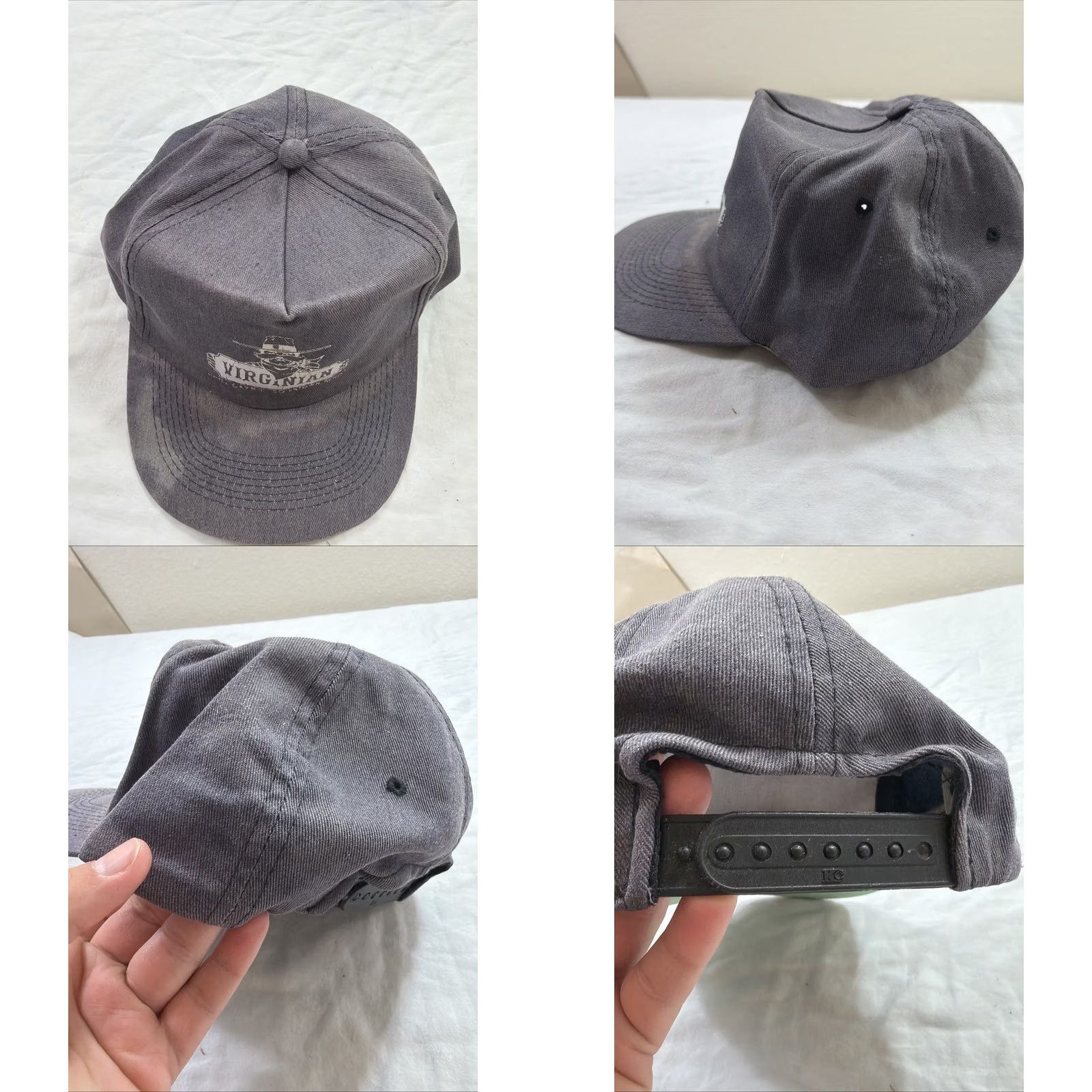 Vintage VINTAGE Kc Virginian Hotel Casino Downtown Reno SnapBack Hat Blue Men One Size Adjustable Size ONE SIZE - 8 Thumbnail