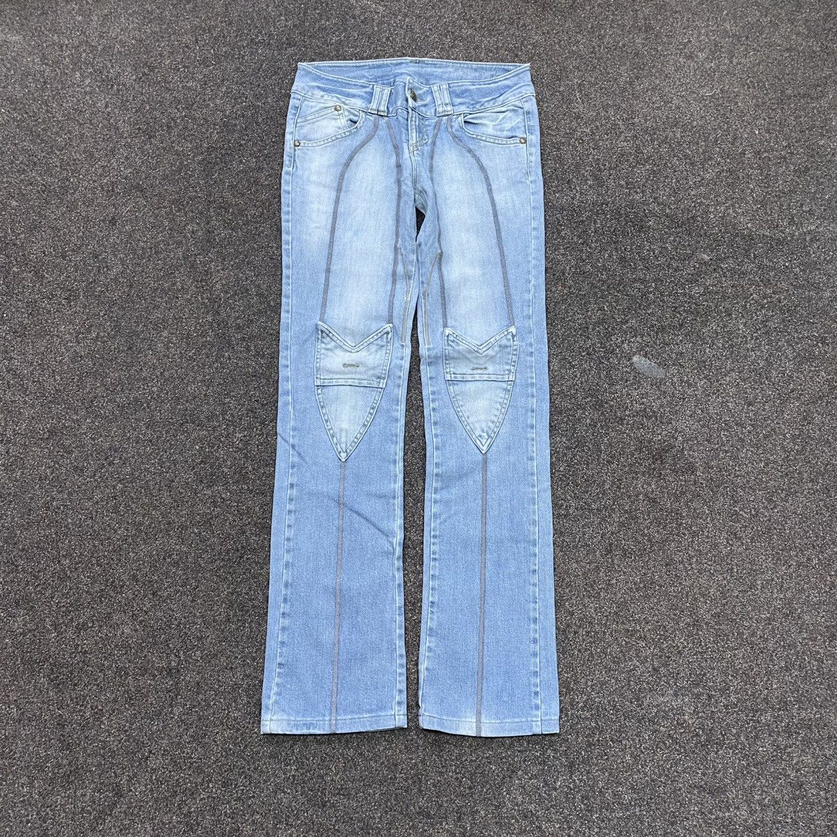 Vintage Vintage Y2K Baggy Flared Jeans Distressed Wide Leg Grunge Size 32" / US 10 / IT 46 - 1 Thumbnail