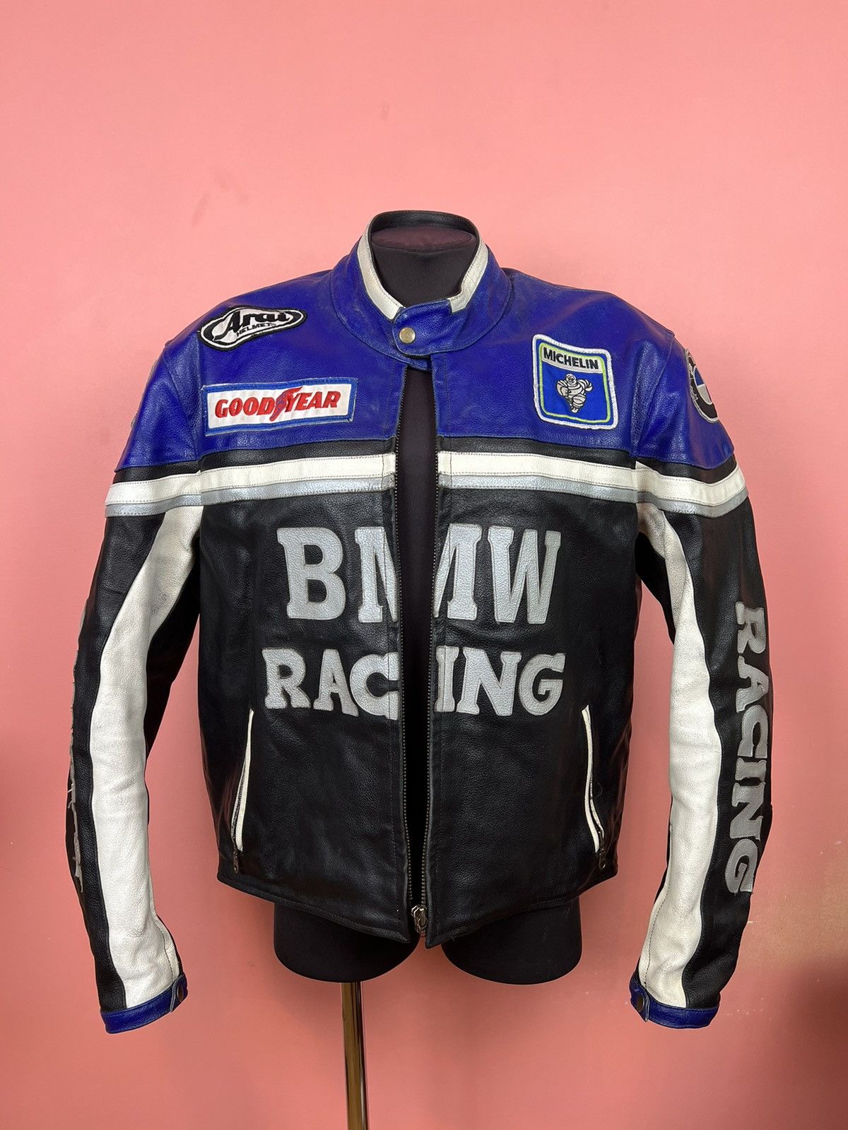 Bmw vintage leather racing jacket rare motorcycle moto sale