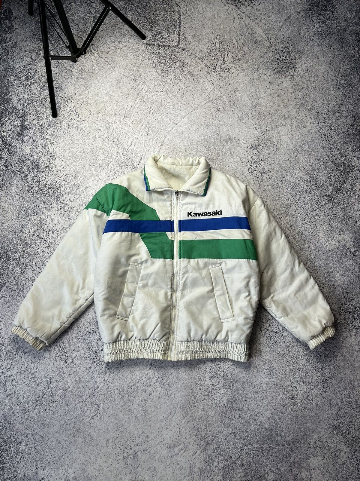 Vintage RARE Kawasaki Moto Y2K Racing Rider Naked Jacket Size US M / EU 48-50 / 2 - 1 Thumbnail