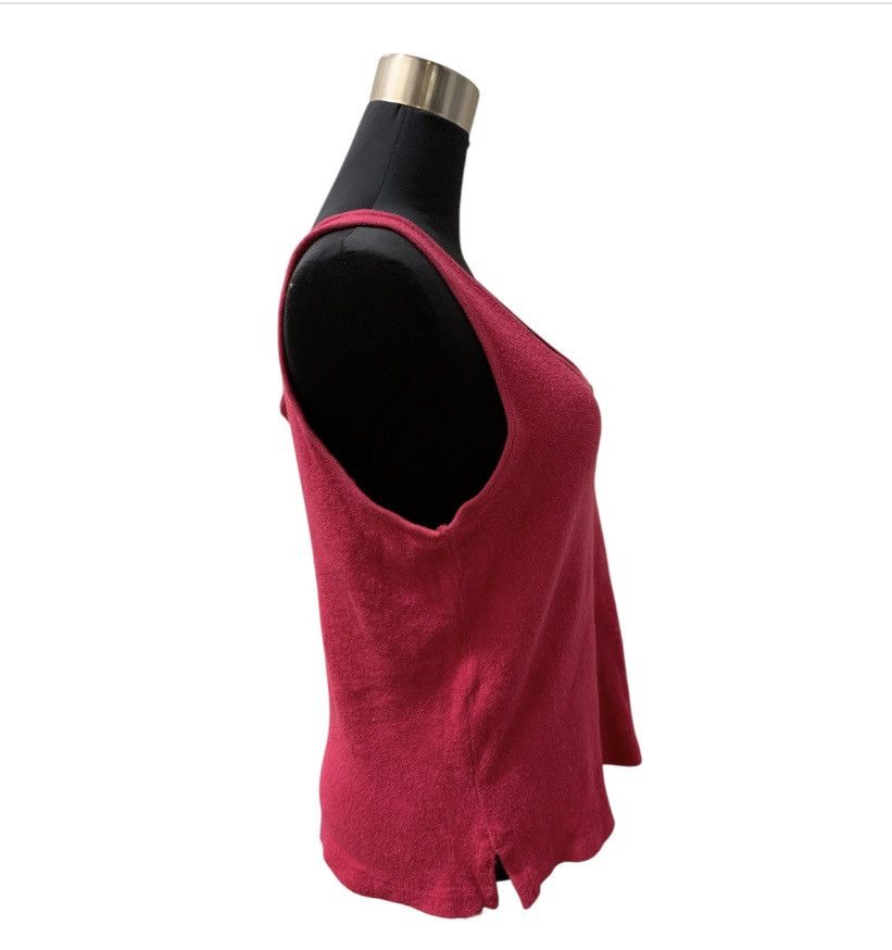 Vintage Vintage 80s Raspberry Pink Sleeveless Terrycloth Tank Top Size M / US 6-8 / IT 42-44 - 8 Thumbnail