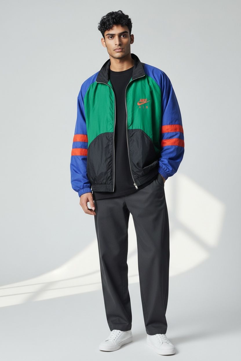 Nike Vintage Nike Air Jordan Colourful Rare Jacket Size US XL / EU 56 / 4 - 2 Thumbnail