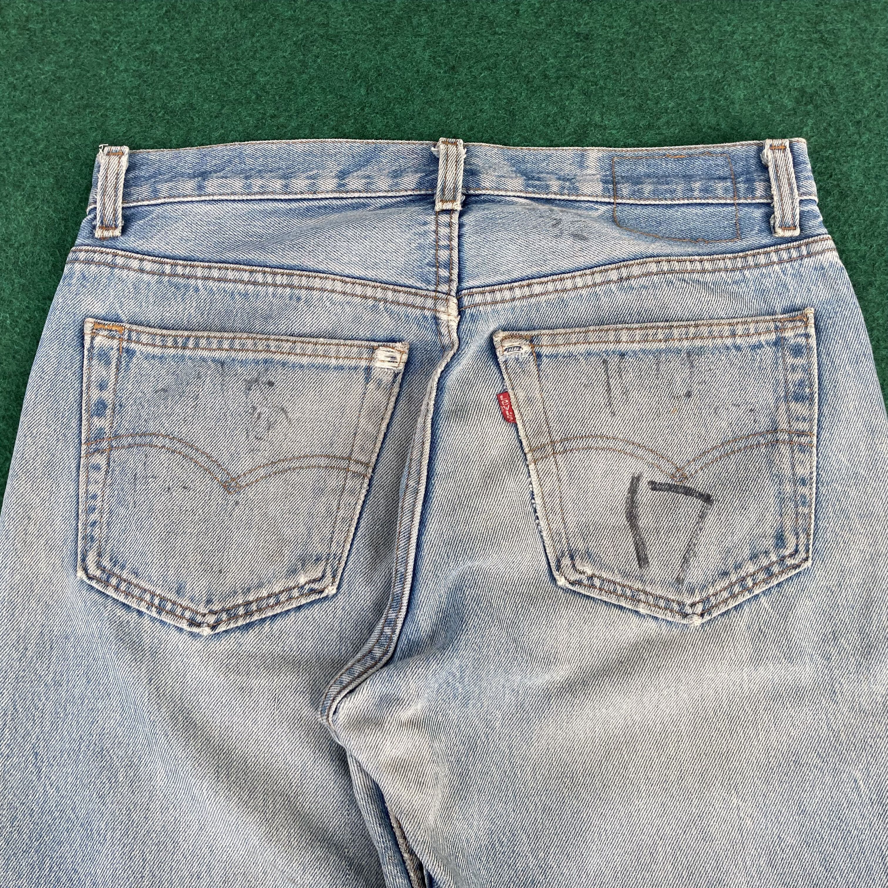 Levi's × Vintage Vtg Levis 501 Ripped Sz 30 Stains Faded Jeans Size US 30 / EU 46 - 9 Thumbnail