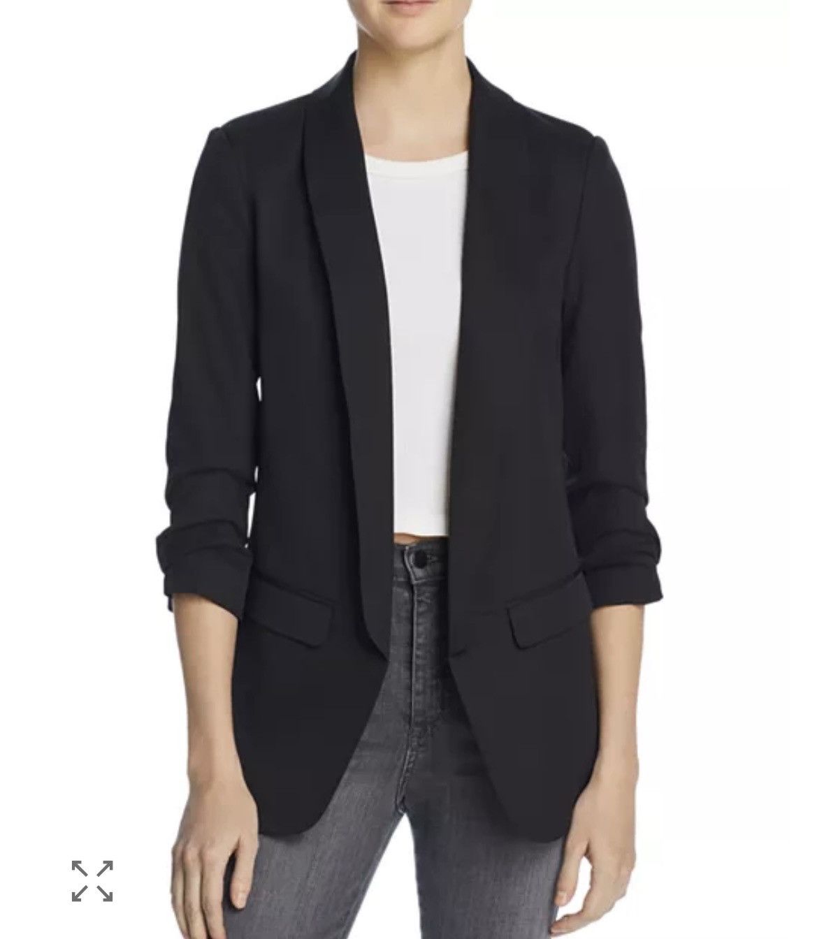 AQUA Aqua Ruched-Sleeve Blazer Size L / US 10 / IT 46 - 7 Thumbnail
