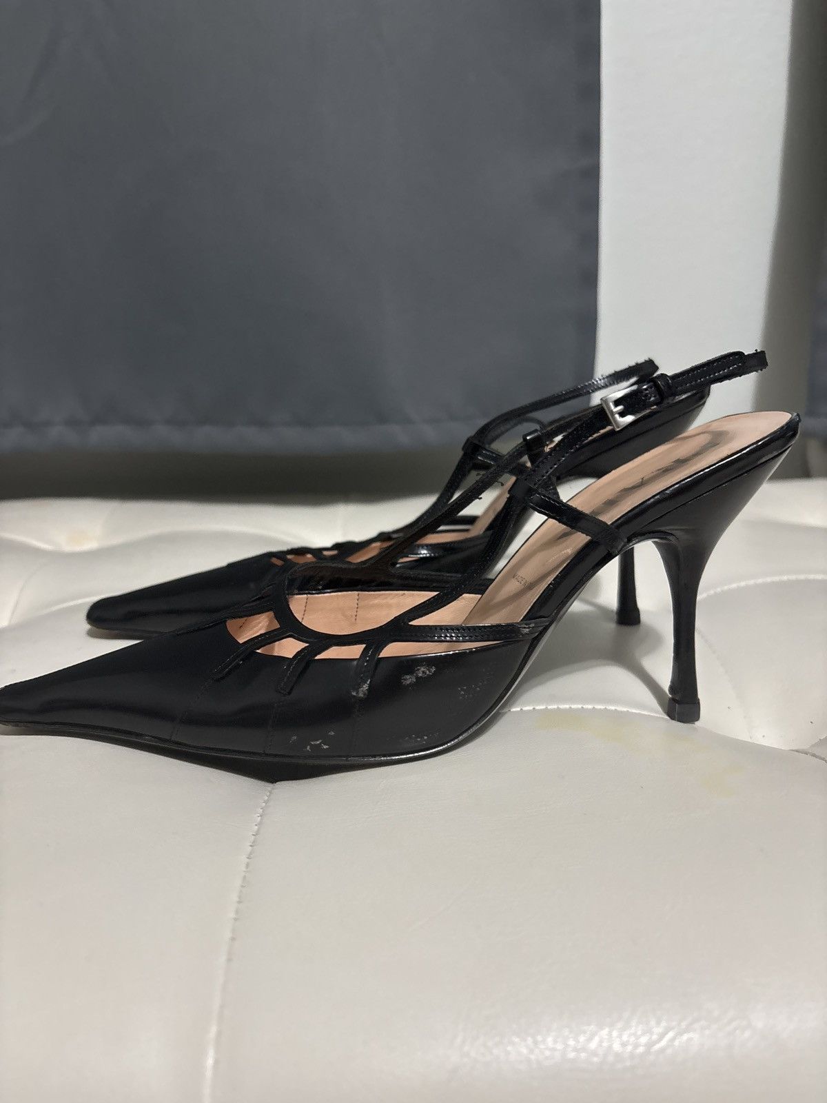 Prada Prada black cage heels vero cuoio Size US 7.5 / IT 37.5 - 2 Thumbnail
