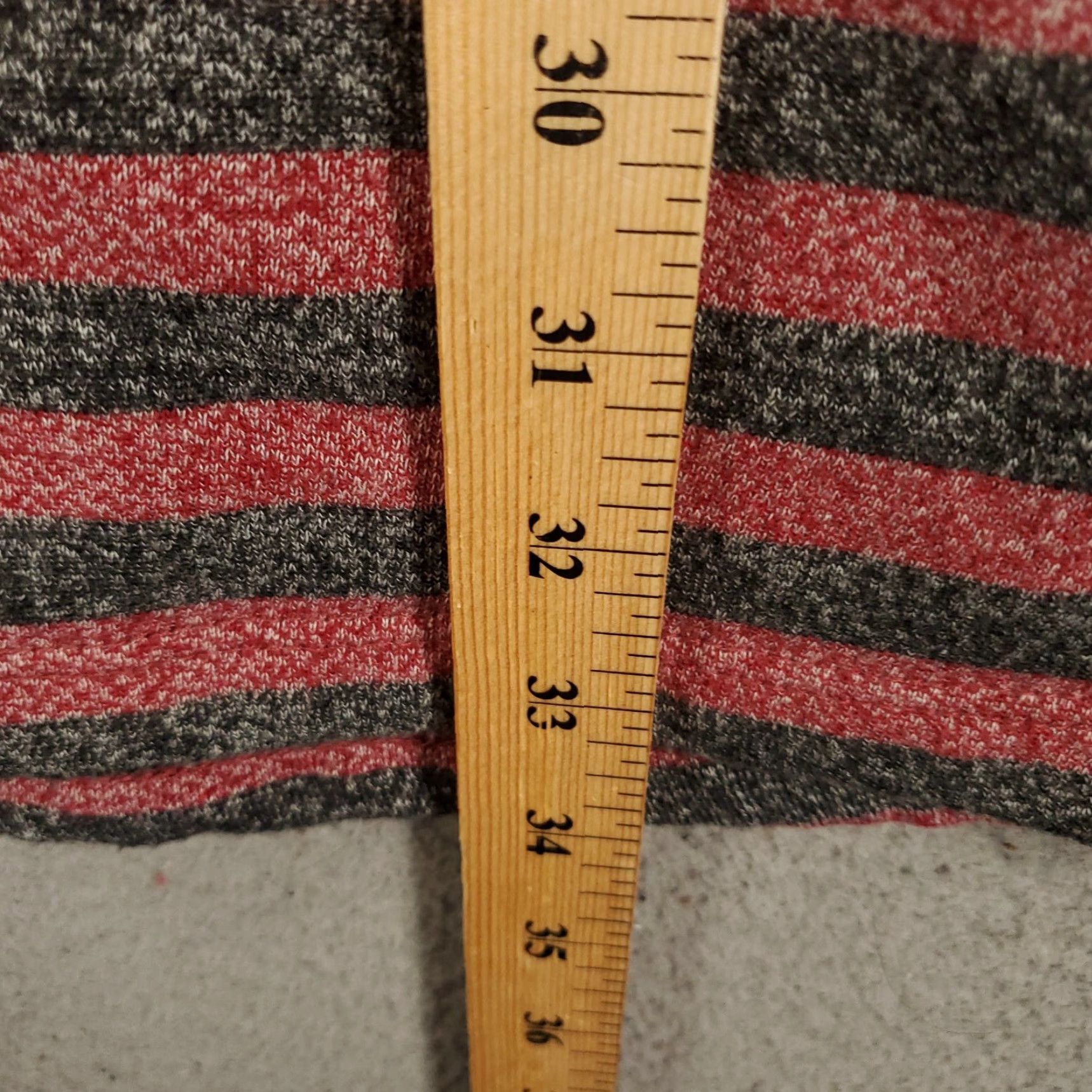 Vintage Womens Dress Large L Red Black Striped Knit Zip Back Tunic Top Sweater Size L / US 10 / IT 46 - 3 Thumbnail
