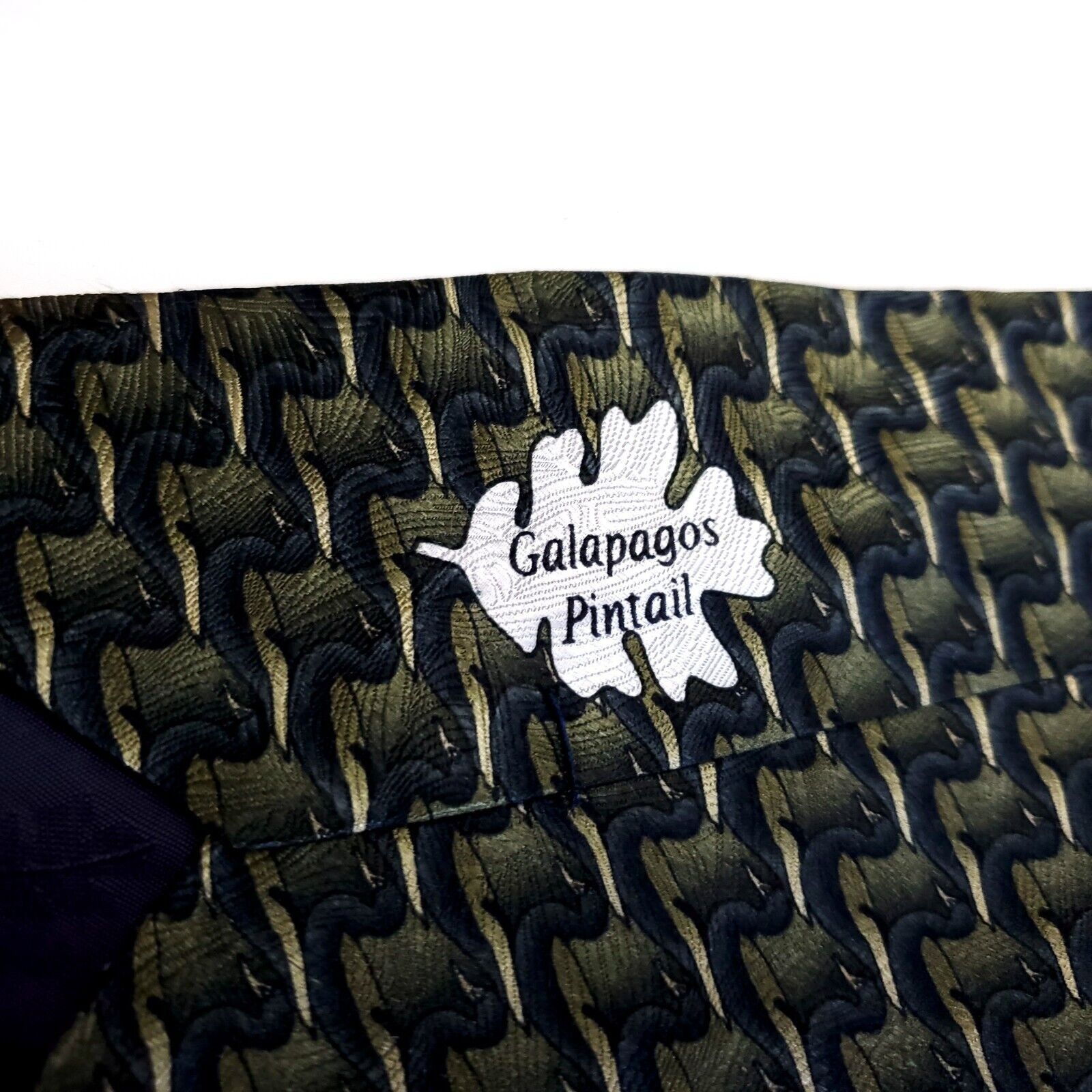Vintage The Nature Conservacy Galapogos Pintail Green Geometric Wide Size ONE SIZE - 4 Thumbnail