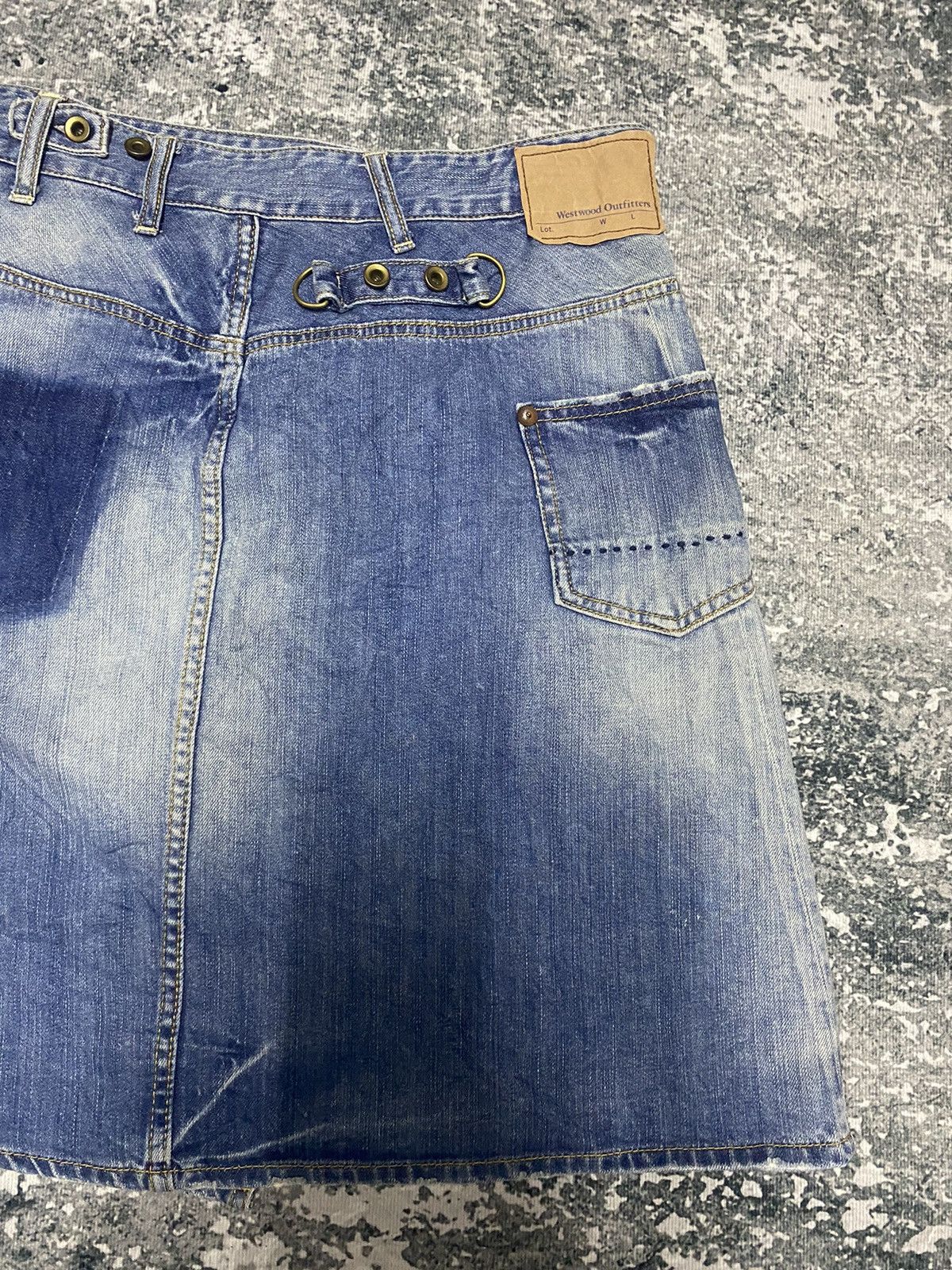 Japanese Brand Westwood Outfitters Denim Jeans Mini Skirt Size 30" / US 8 / IT 44 - 6 Thumbnail