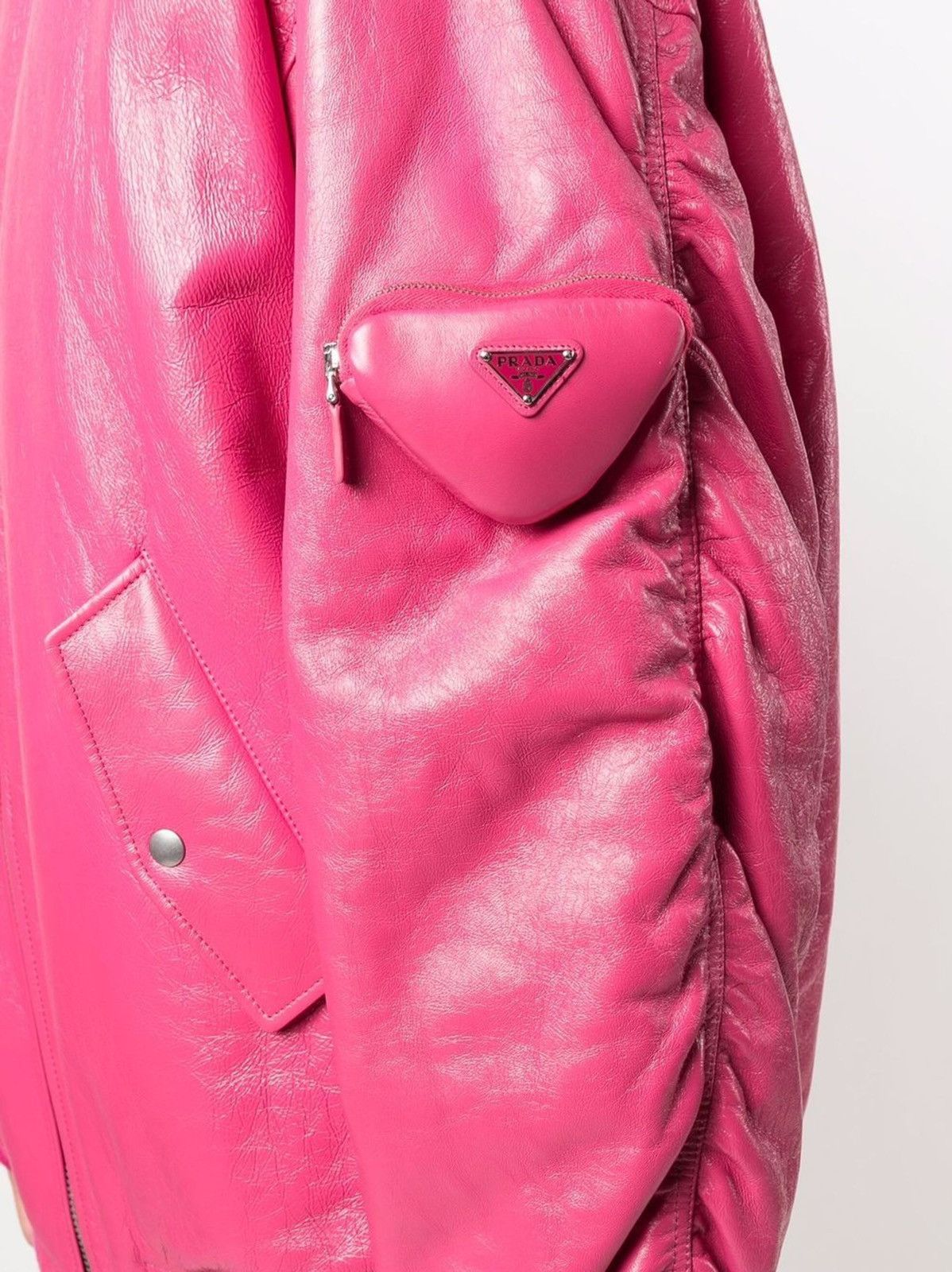Prada 🔥6.9K VALUE🔥RUNWAY Prada Leather Bomber Jacket Size US M / EU 48-50 / 2 - 4 Thumbnail
