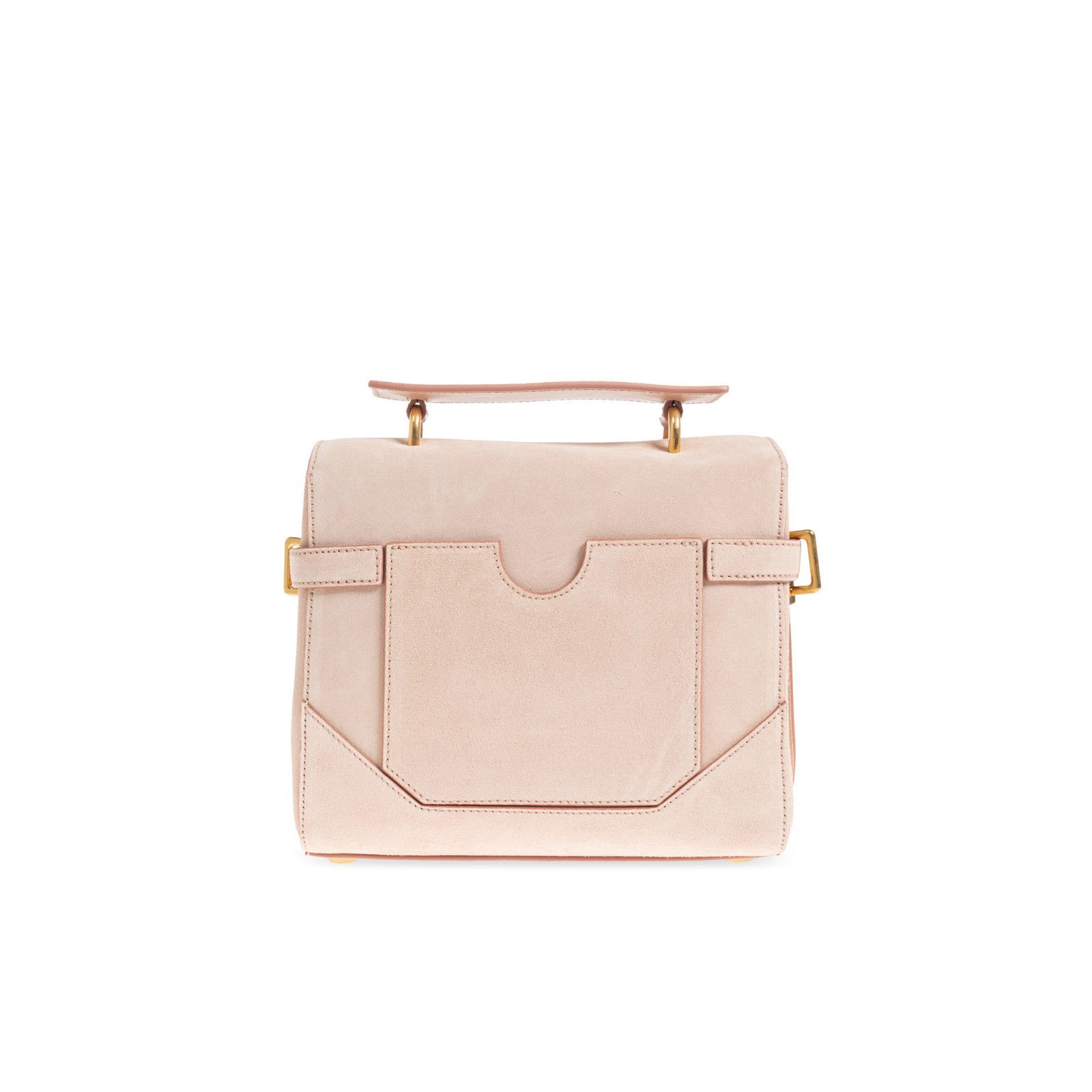 Balmain BALMAIN B-Buzz 23 Pink Suede Top Handle Bag New & Authentic Size ONE SIZE - 2 Thumbnail