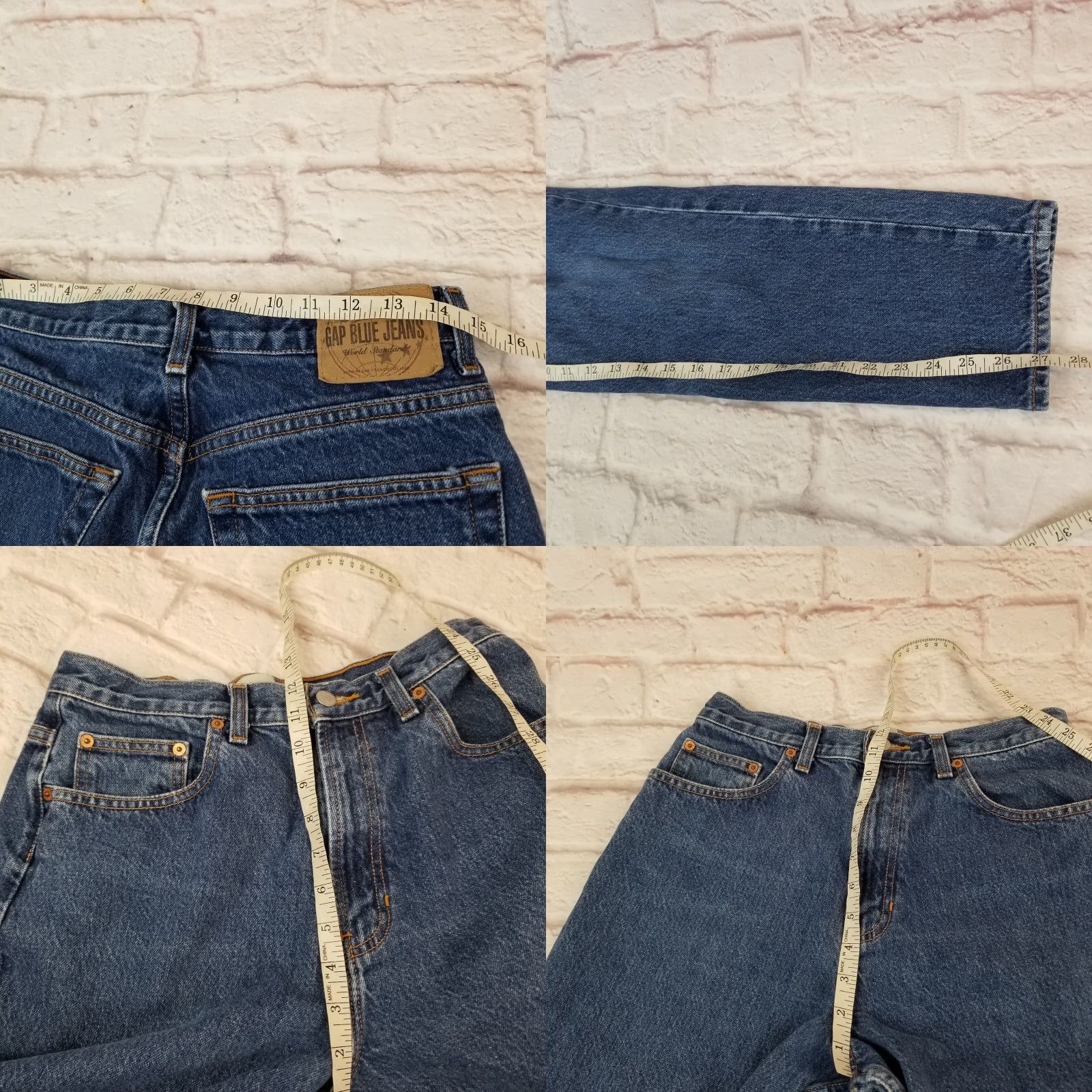 Gap GAP Classic Womens Jeans Blue 100% Cotton High Rise Denim Straight Leg Size 30W Size 30" / US 8 / IT 44 - 8 Thumbnail