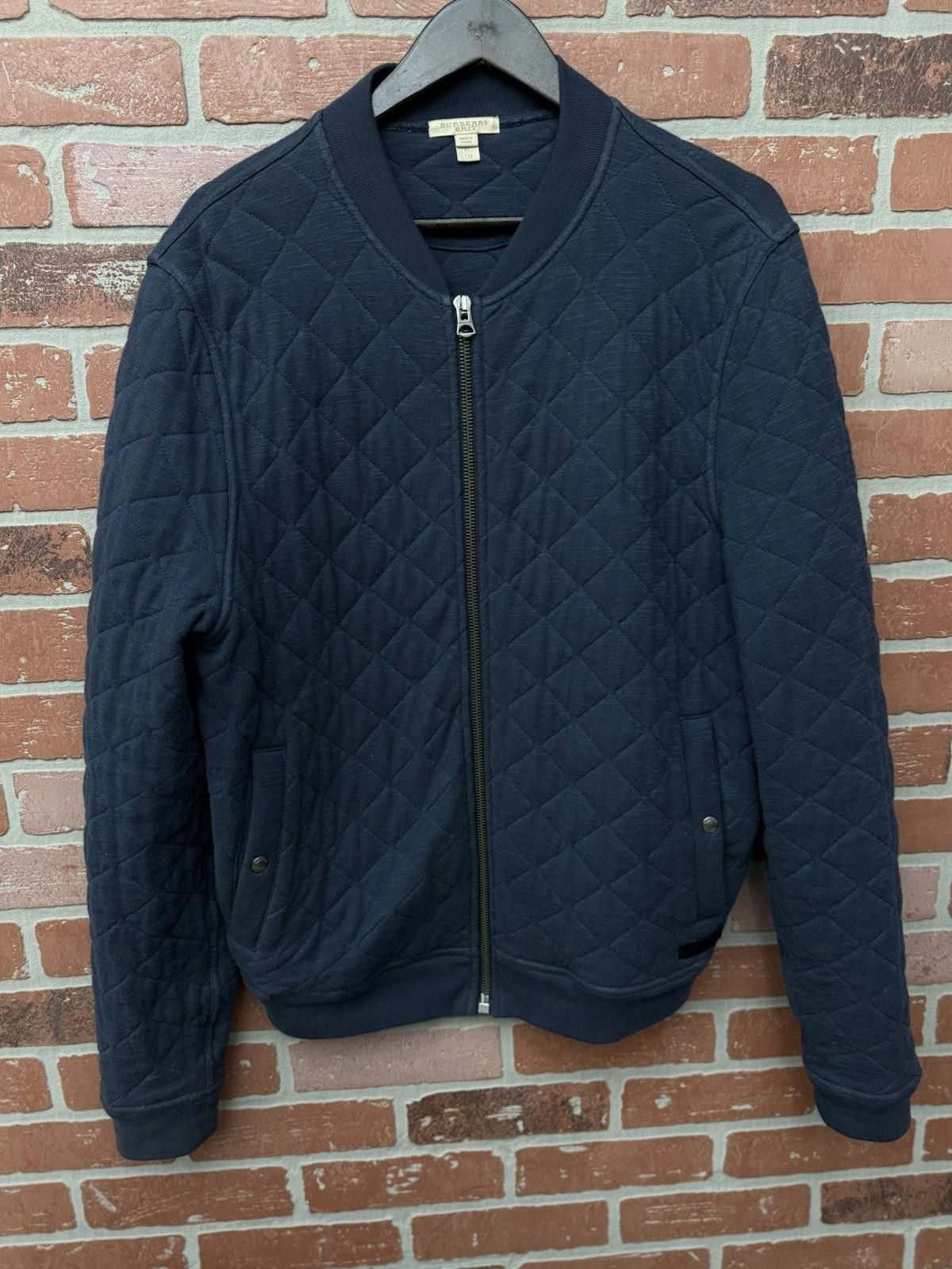 Burberry Burberry Brit Jacket Mens (XL) Blue Quilted Bomber Full Zip Size US XL / EU 56 / 4 - 1 Thumbnail