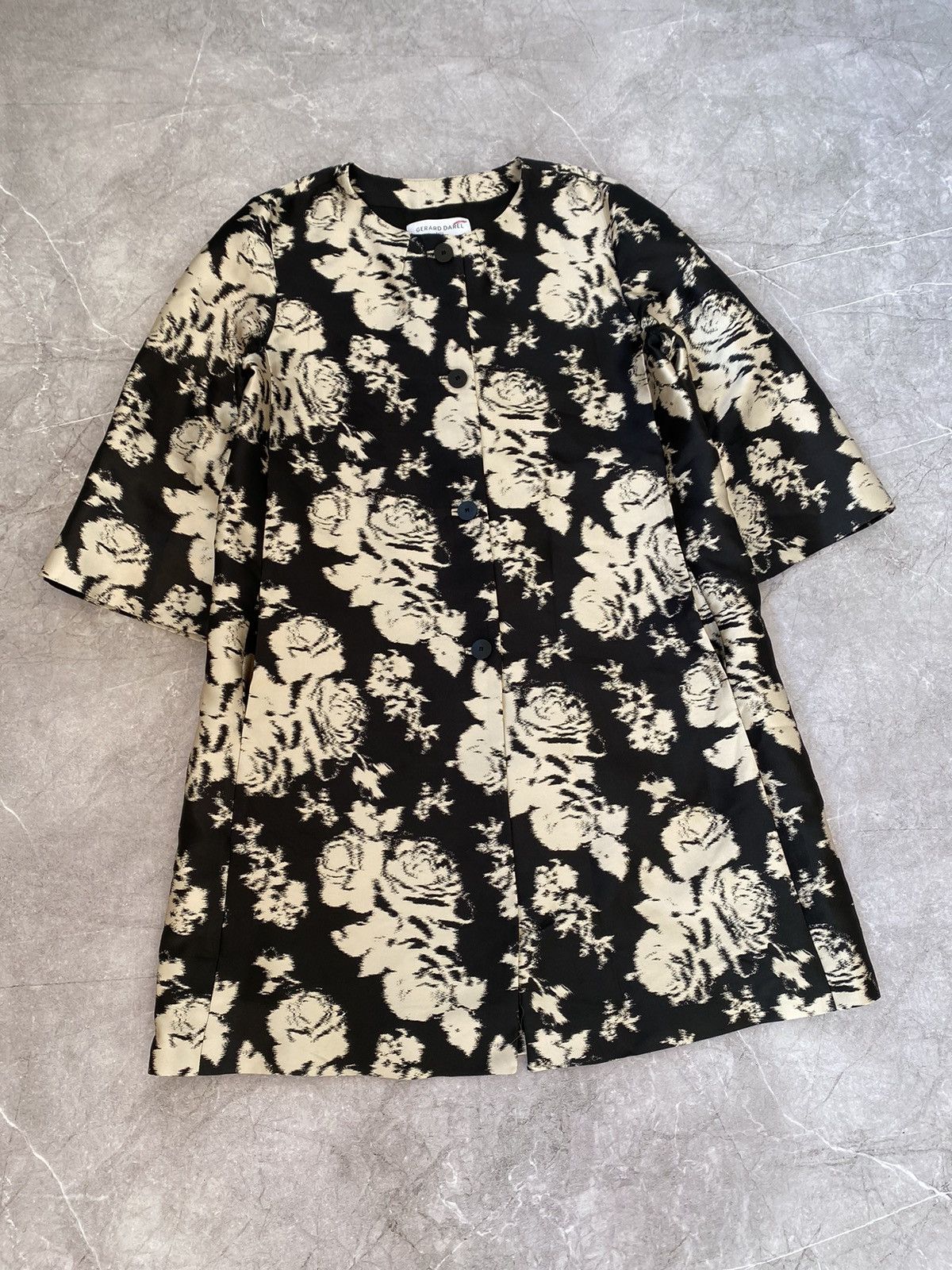 Gerard Darel Gerard Darel Paris Blend Silk Long Coat Floral Print Style Size M / US 6-8 / IT 42-44 - 1 Thumbnail