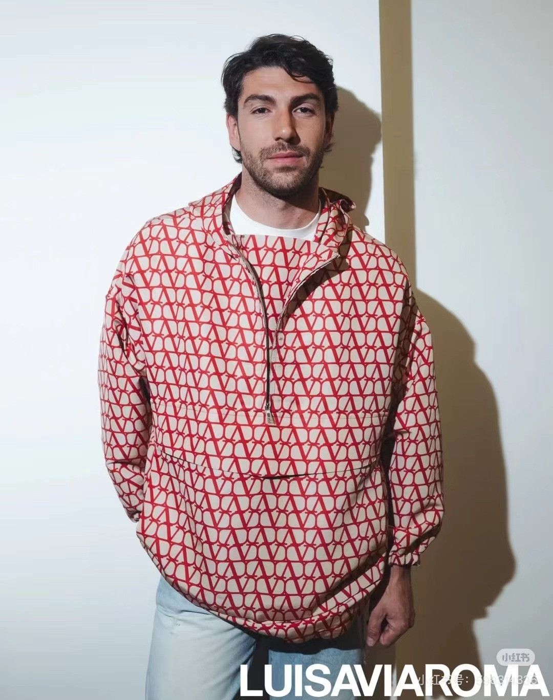 Valentino Valentino Red Logo Print Silk Hooded Jacket Size US S / EU 44-46 / 1 - 1 Thumbnail