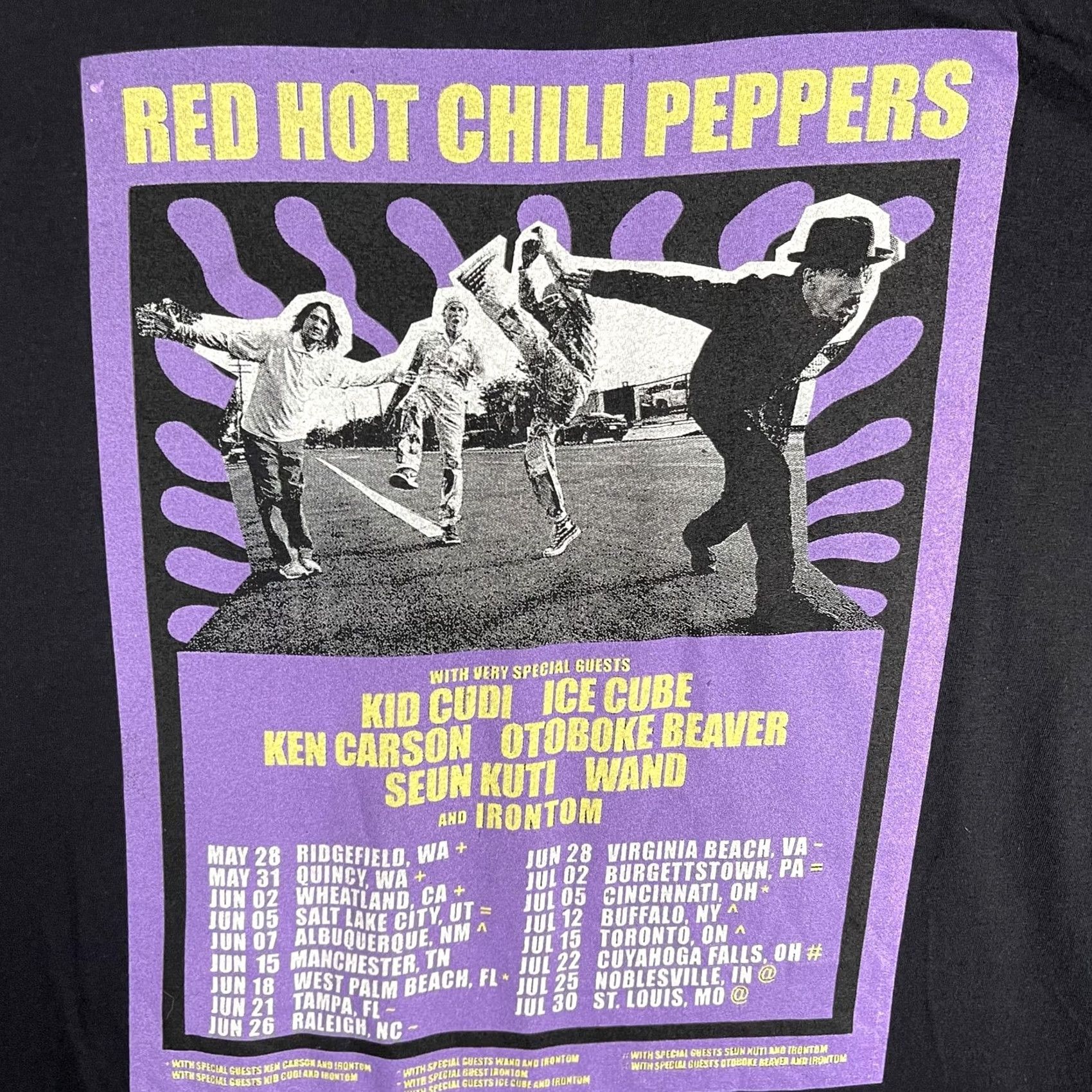 Vintage Red Hot Chili Peppers Shirt Mens 2XL Black 2024 World Tour Band Tee Rock Size US XXL / EU 58 / 5 - 4 Thumbnail