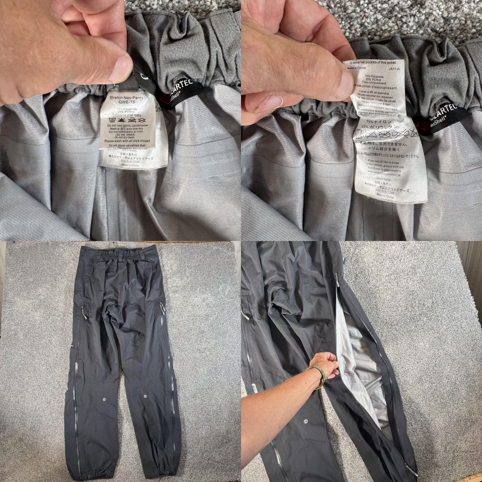 Rab Rab Mens XL Pants Neo Polartec NeoShell Waterproof Snow Hiking Ski QWE-75 Weatherproof Pants Size US 36 / EU 52 - 10 Thumbnail