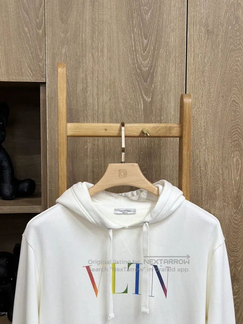 Valentino Valentino White printed hooded sweatshirt with long sleeve Size US XL / EU 56 / 4 - 3 Thumbnail