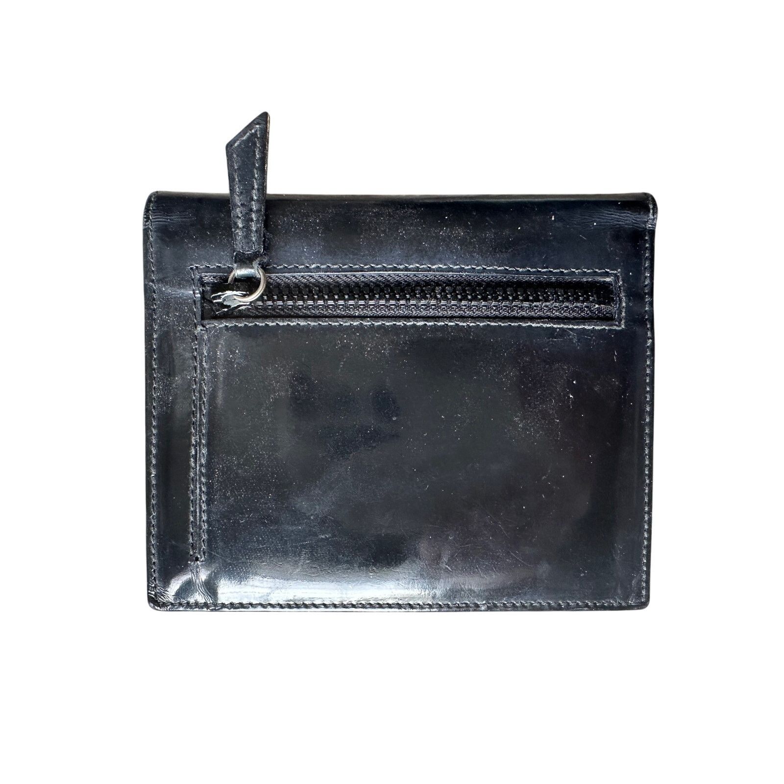 Salvatore Ferragamo Ferragamo Bi-fold Wallet - Double Gancini Enamel Black Size ONE SIZE - 5 Thumbnail