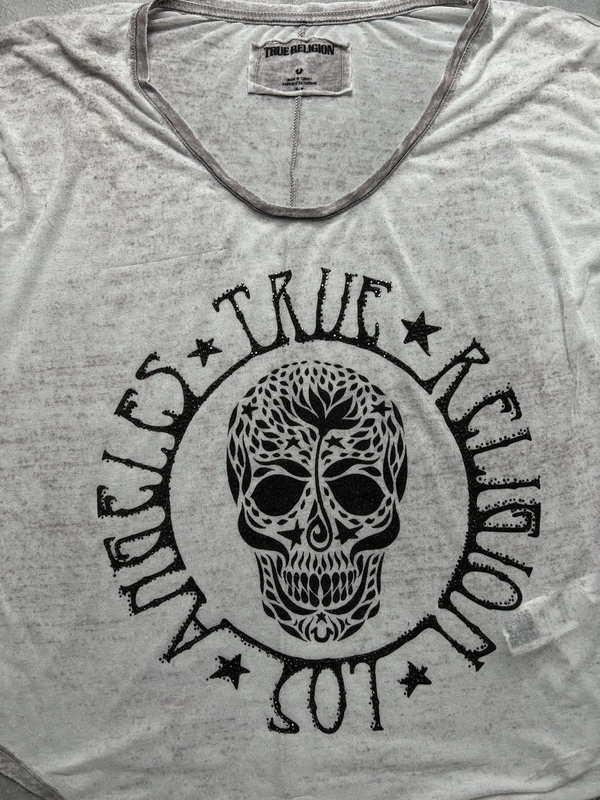 True Religion True Religion Skull Los Angeles USA T Shirt Big Logo Y2k Rap Size S / US 4 / IT 40 - 4 Thumbnail