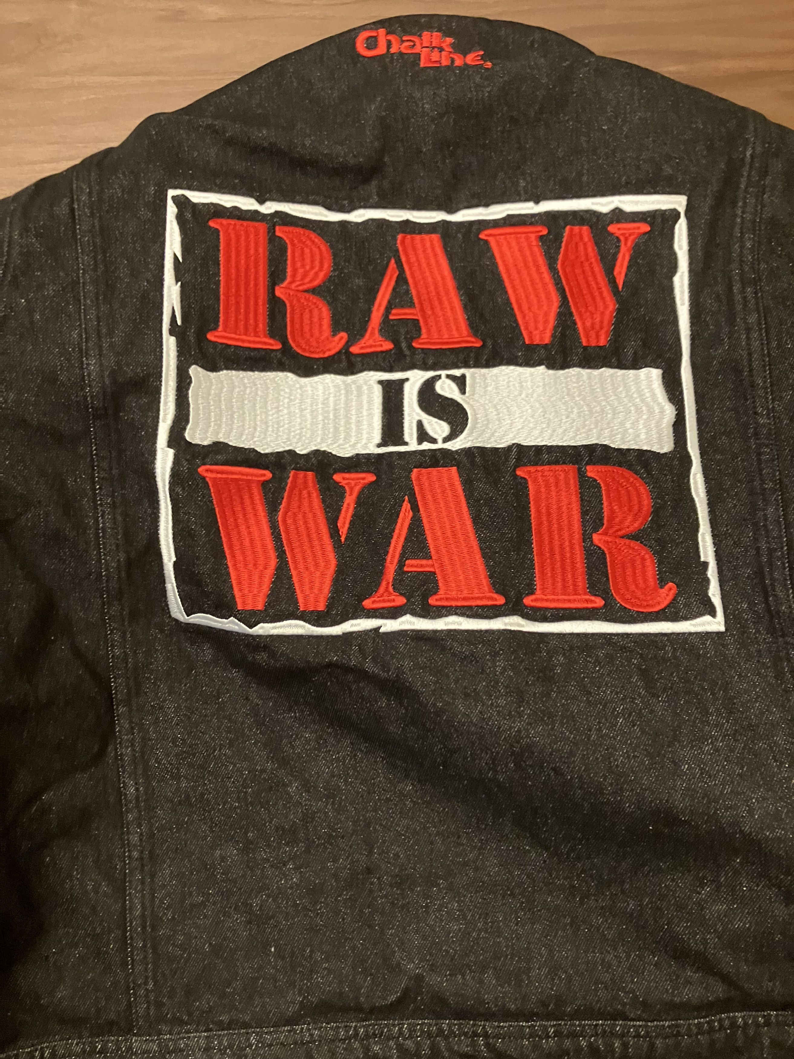 Chalk Line Raw is War denim jacket Size US L / EU 52-54 / 3 - 3 Thumbnail
