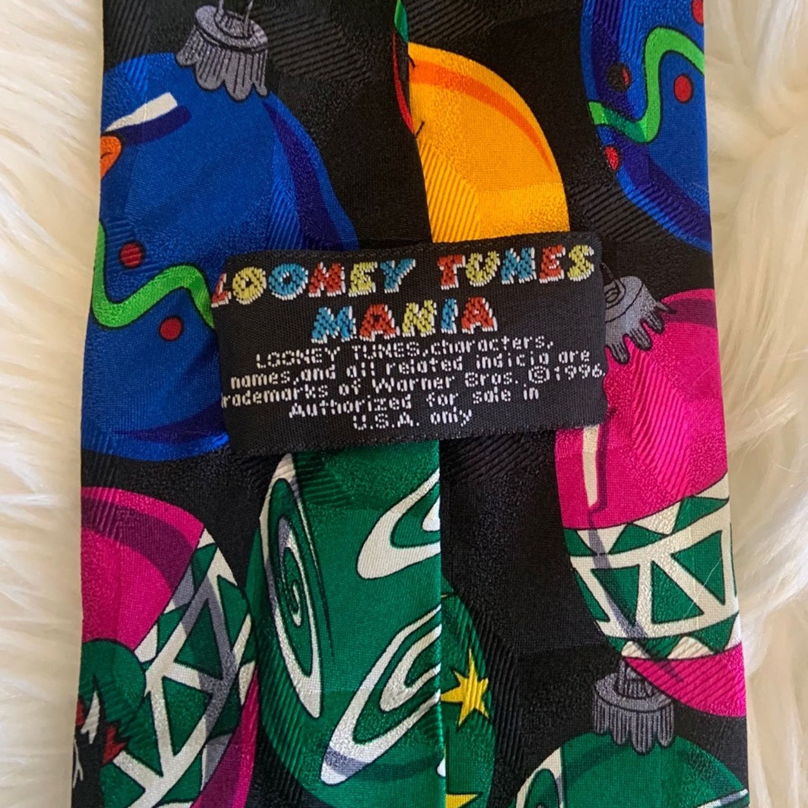 Warner Bros VGT Looney Tunes silk ties lot of 3 bugs, bunny tweety Size ONE SIZE - 8 Thumbnail