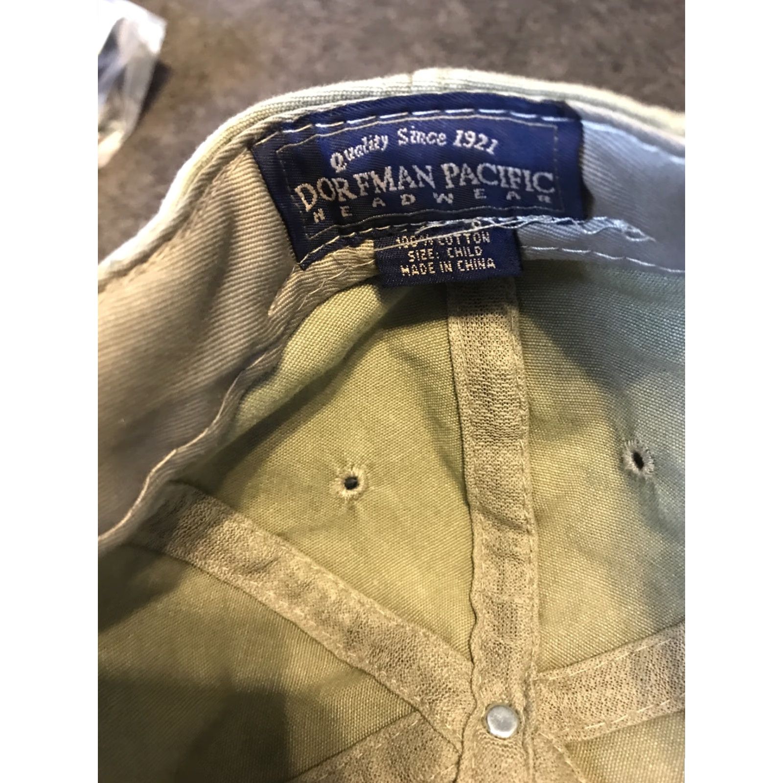Vintage VINTAGE Dorfman Pacific hat monterey bay Baseball Cap Adjustable Unisex Adults Green Cotton Twill Solid Animals Theme Federal? Size ONE SIZE - 4 Thumbnail