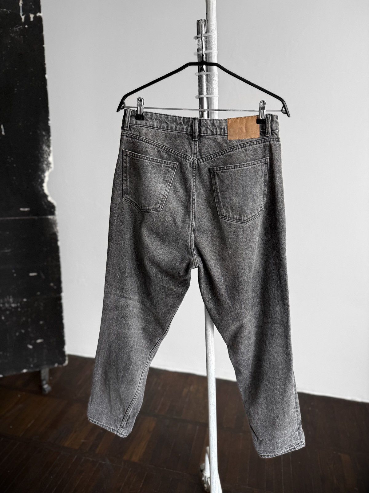 Zara Zara Womens Grey High Waist Straight Leg Mom Jeans Size 32" / US 10 / IT 46 - 5 Thumbnail