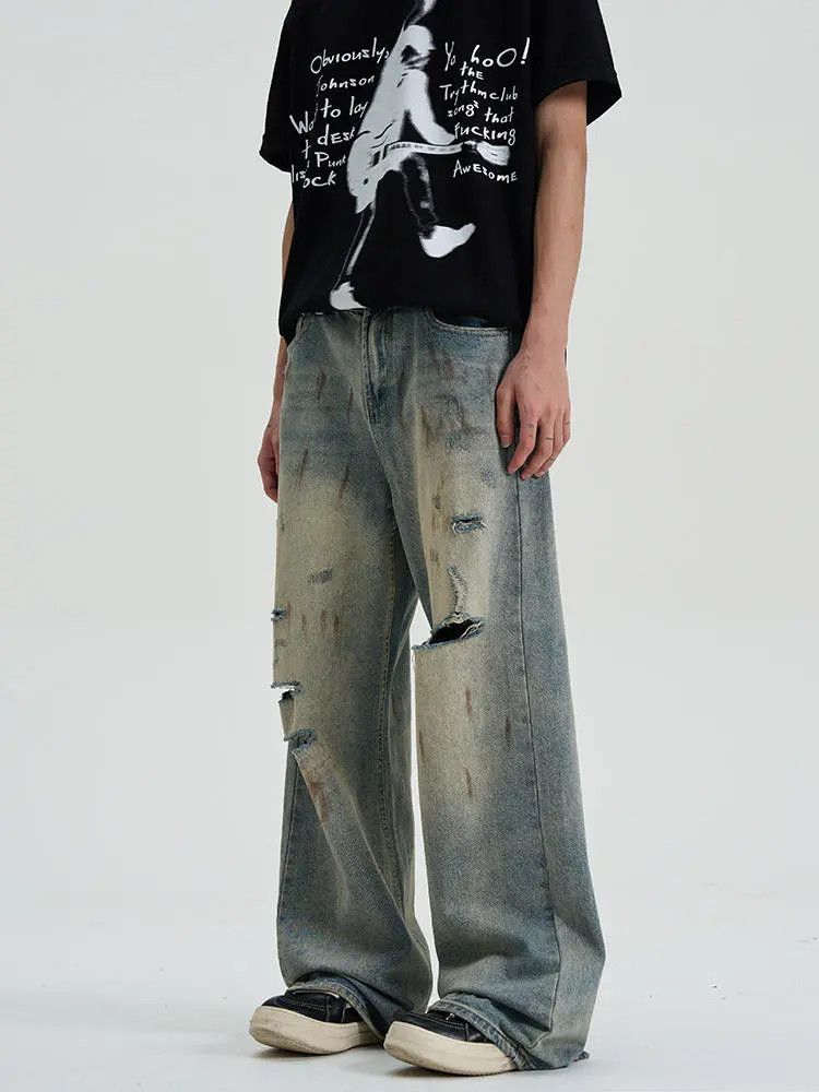 Japanese Brand × Jean Distressed Baggy Denim Jeans Size US 32 / EU 48 - 4 Thumbnail
