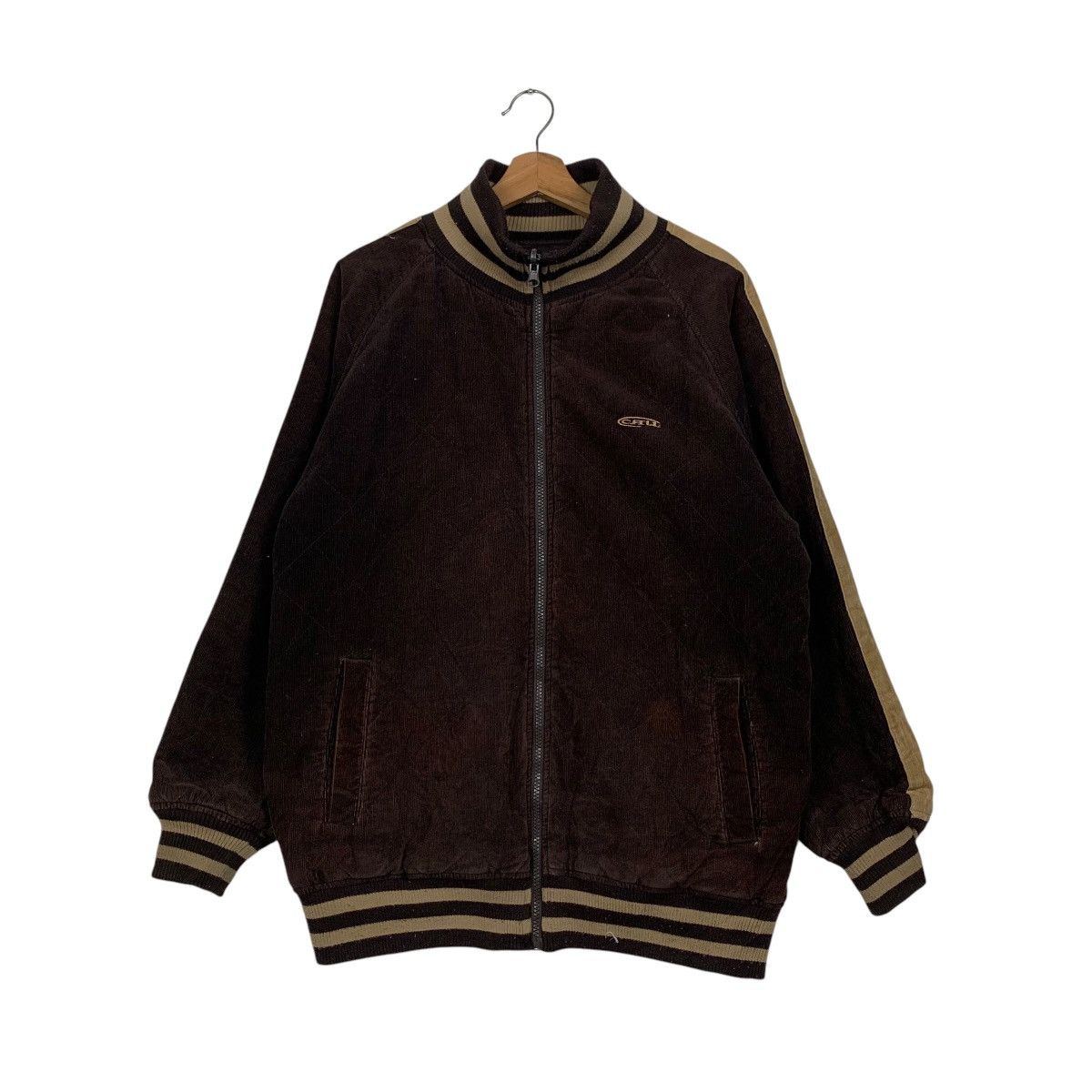 Vintage 90's CRU Design Corduroy Reversible Bomber Jacket #2861-C129 Size US XL / EU 56 / 4 - 1 Thumbnail