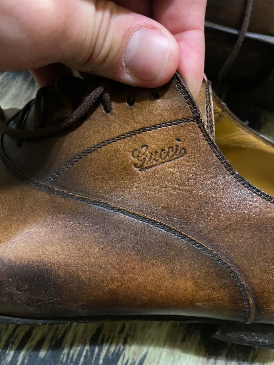 Gucci GUCCI Leather Oxford Lace Up Formal Dress Shoes Boots Size US 8 / EU 41 - 5 Thumbnail