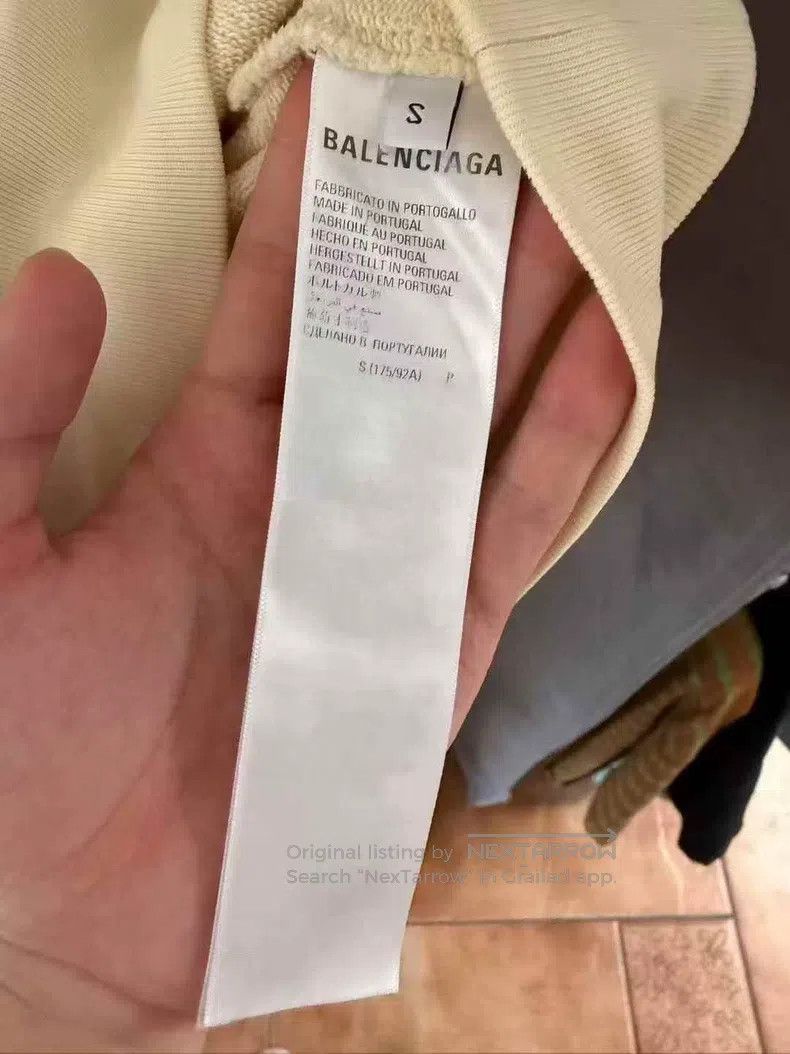 Balenciaga Balenciaga Beige Cola Embroidered Sweatshirt - Long Sleeve Size US S / EU 44-46 / 1 - 4 Thumbnail